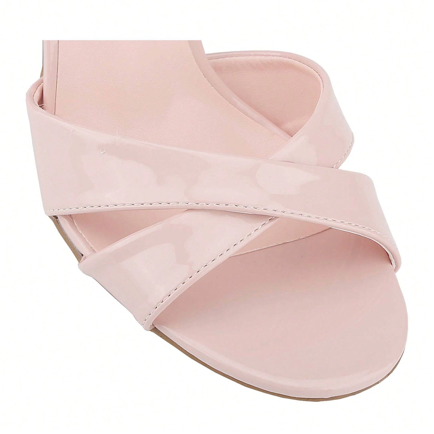 Women's Slingback Kitten Heel Sandals Open Toe Criss Cross Ankle Strap Shoes