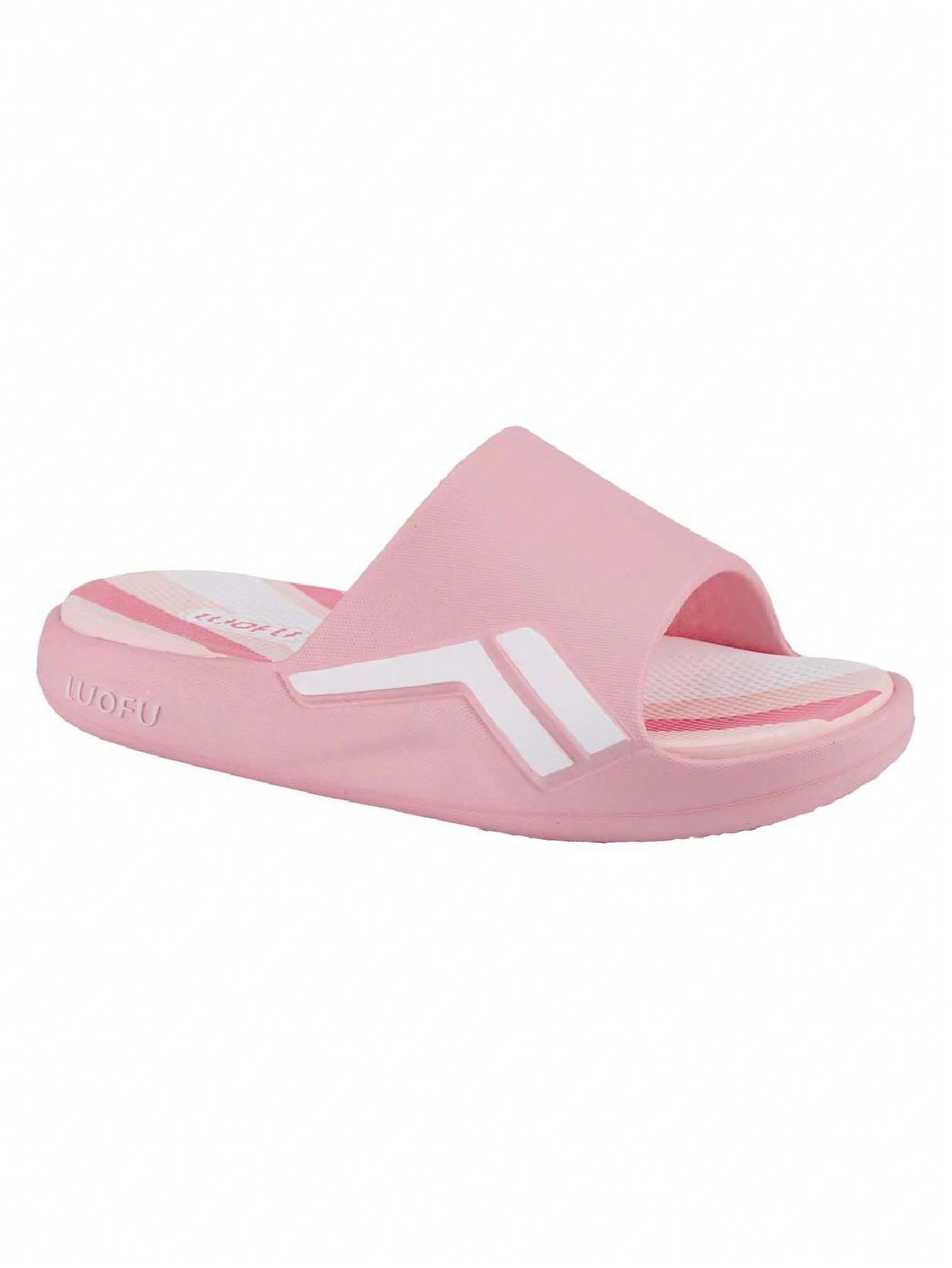 Women's Textured Slanted Toe Indoor Outdoor Slippers Open Toe Solid Fashion Bathroom House Shoes
