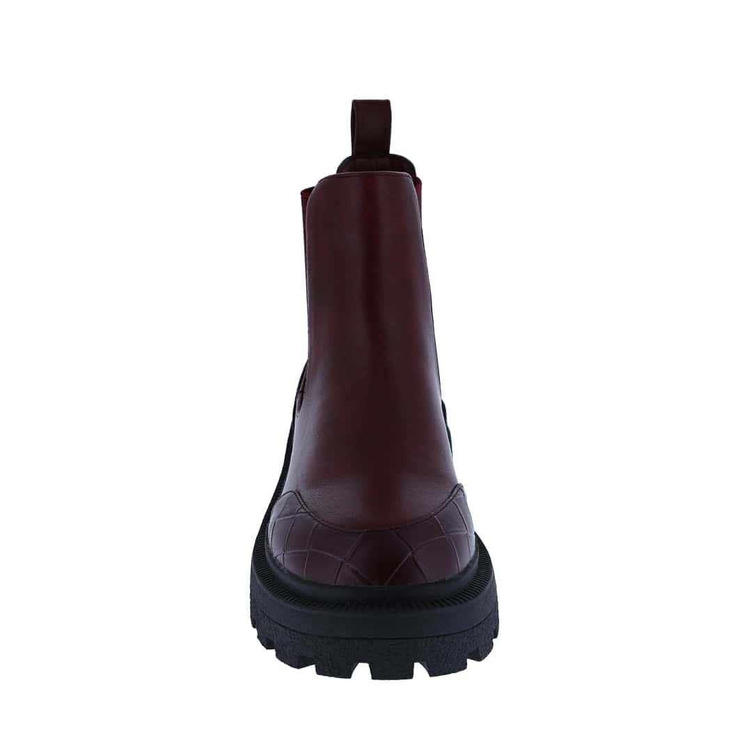 Women's Elastic Platform Chelsea Slip On Chunky Low Ankle Fashion Boots