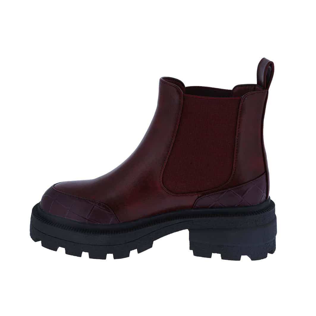 Women's Elastic Platform Chelsea Slip On Chunky Low Ankle Fashion Boots