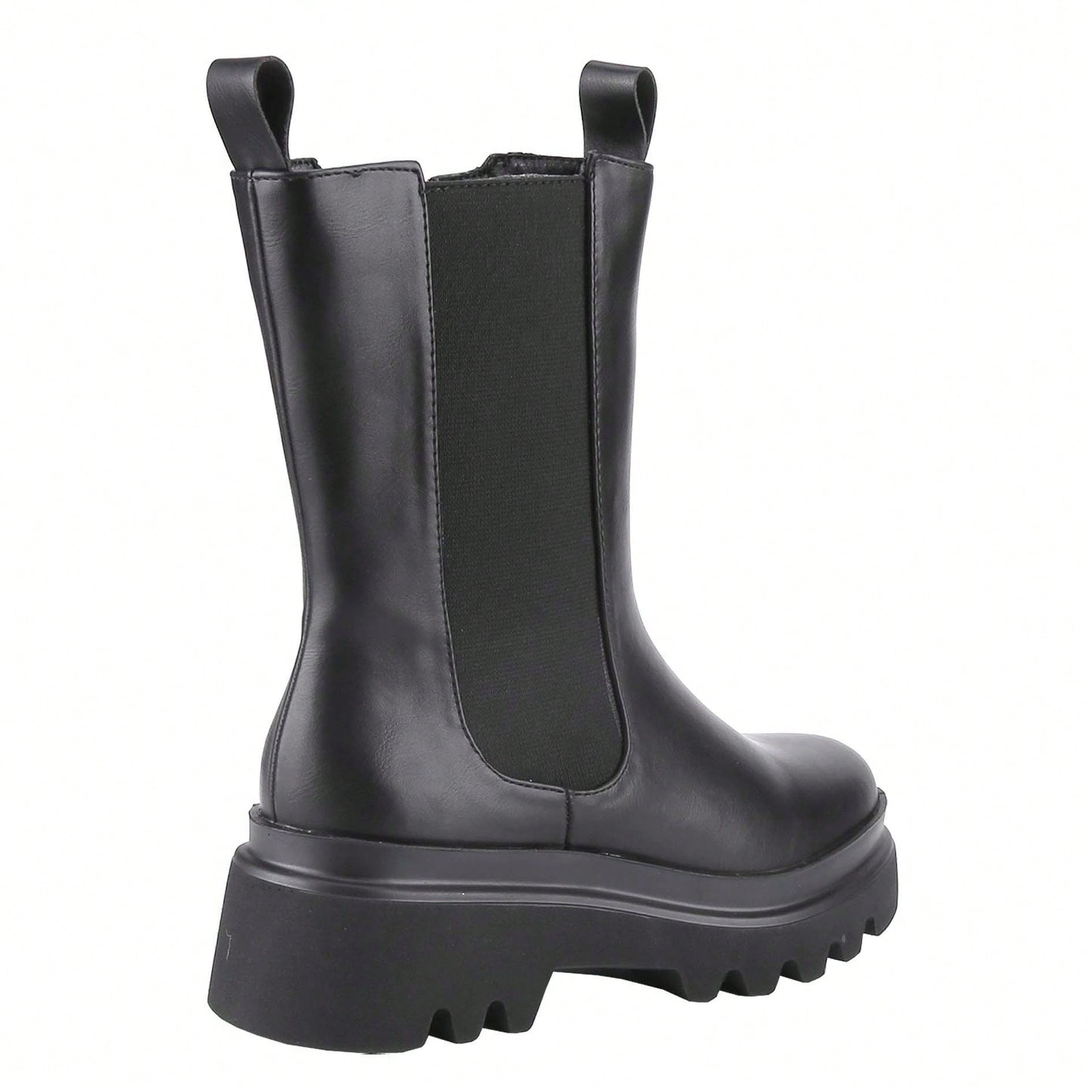 Women's Elastic Platform Side Zipper Chunky High Ankle Fashion Boots