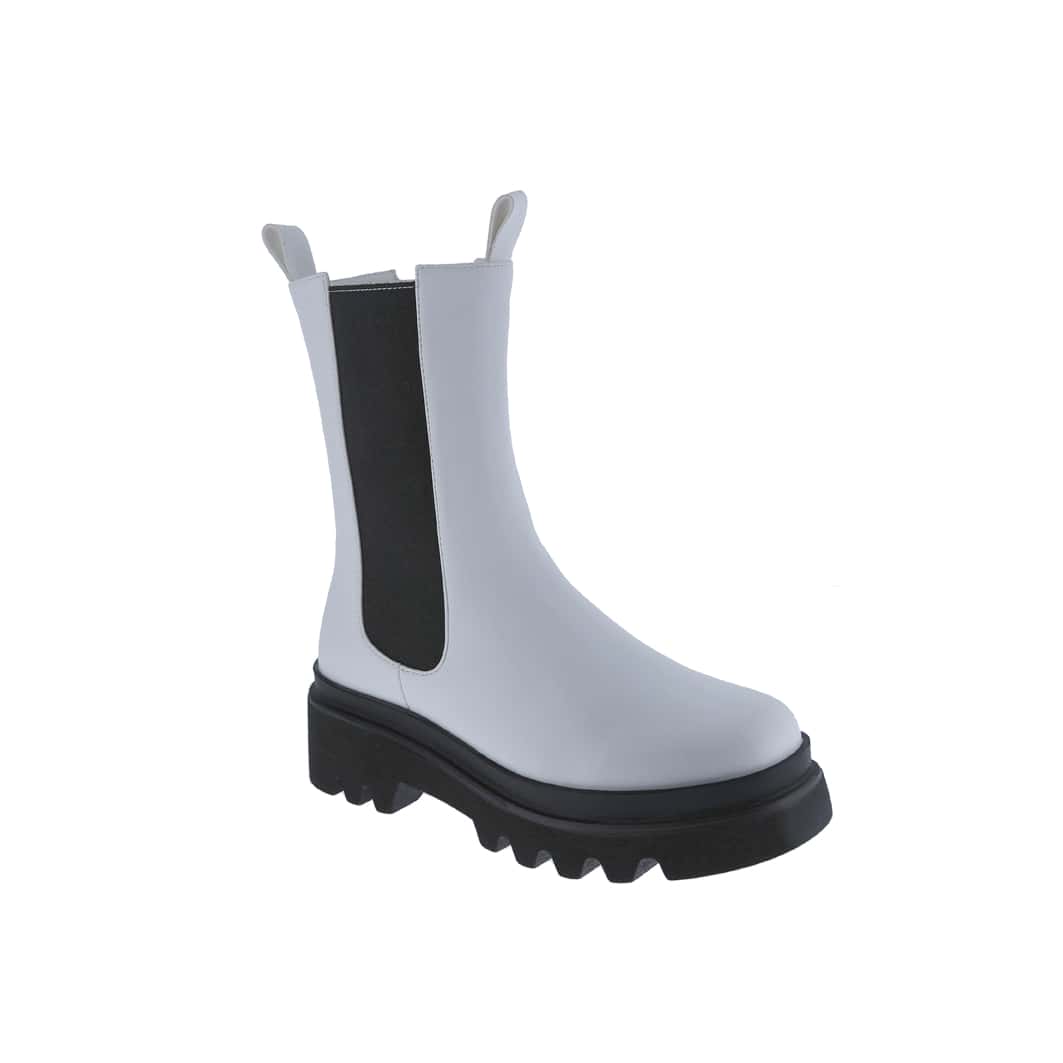 Women's Elastic Platform Side Zipper Chunky High Ankle Fashion Boots