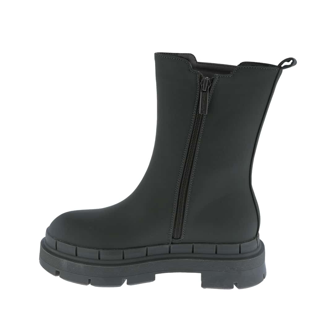 Women's Elastic Platform Side Zipper Chunky High Ankle Fashion Comfy Boots