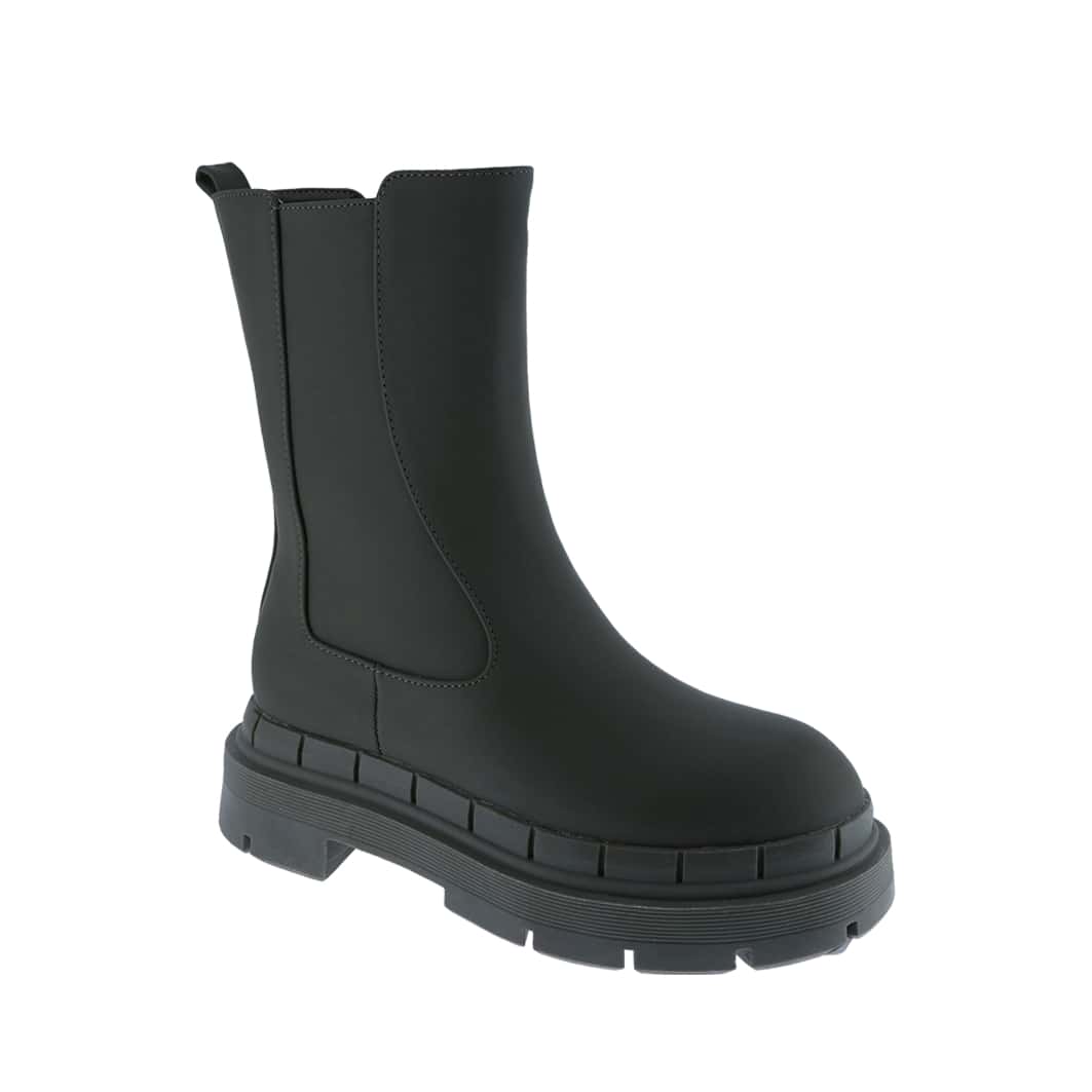 Women's Elastic Platform Side Zipper Chunky High Ankle Fashion Comfy Boots