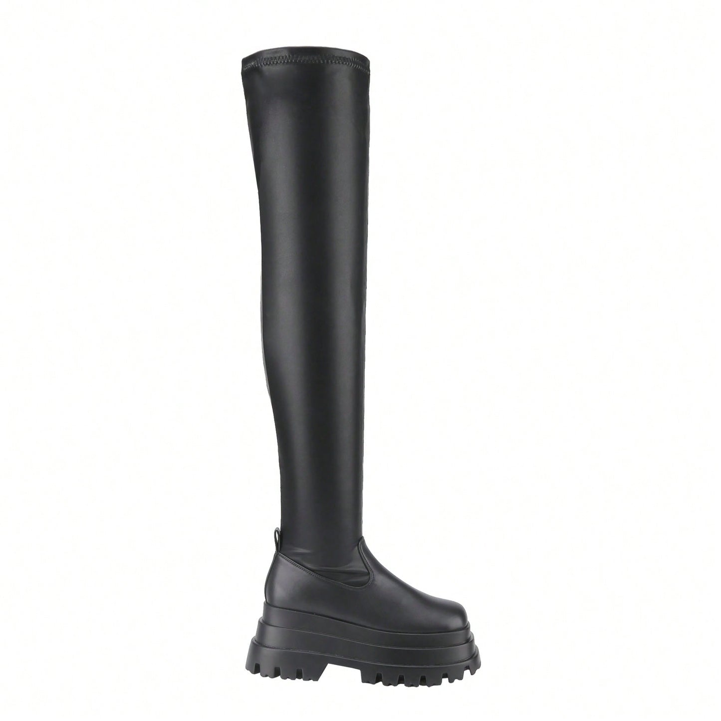 Over The Knee Boots For Women, Platform Leather Punk Chunky High Boot