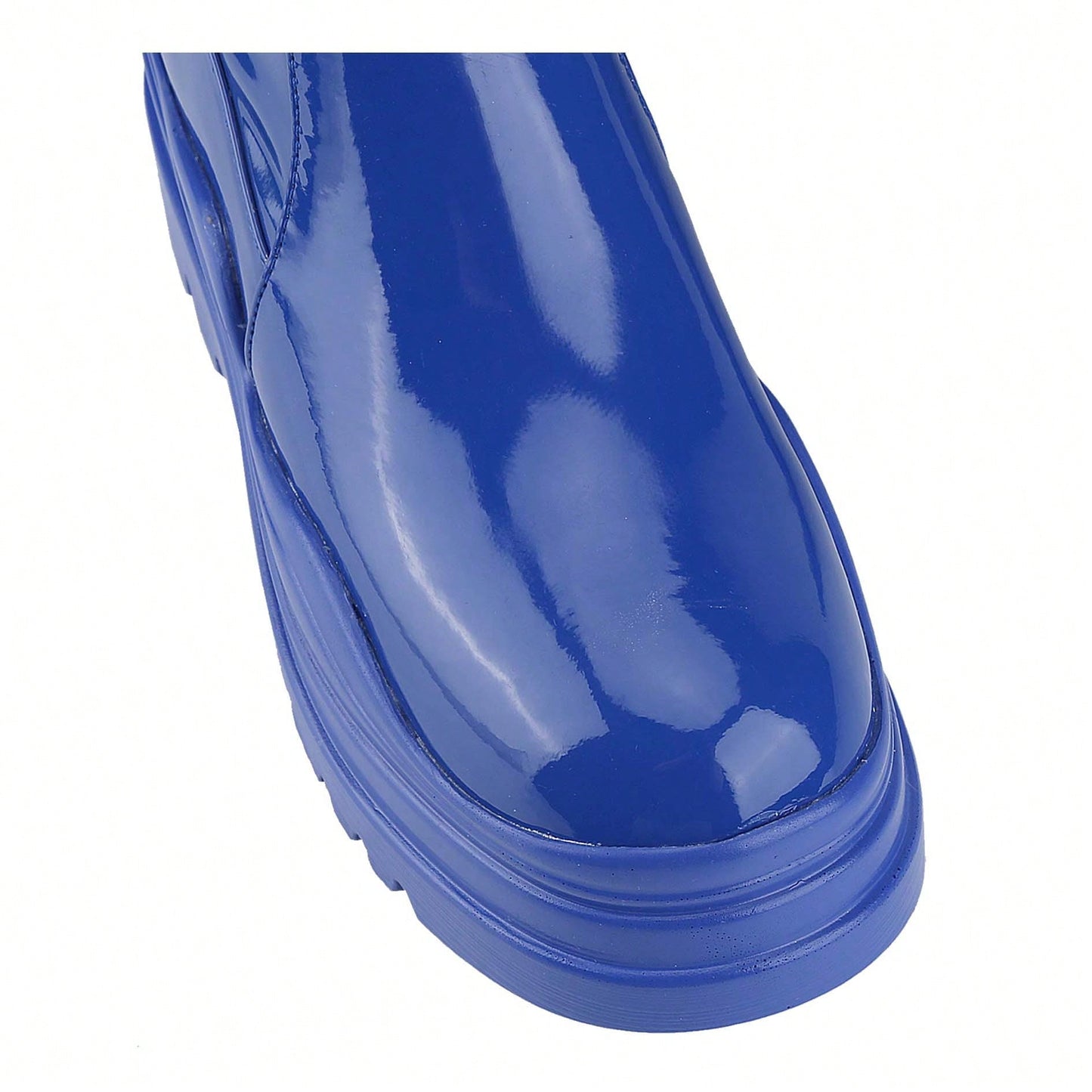 Women's Thigh High Boots Patent Leather PU Heeled Over The Knee High Boots Sexy Round Toe Platform Boots