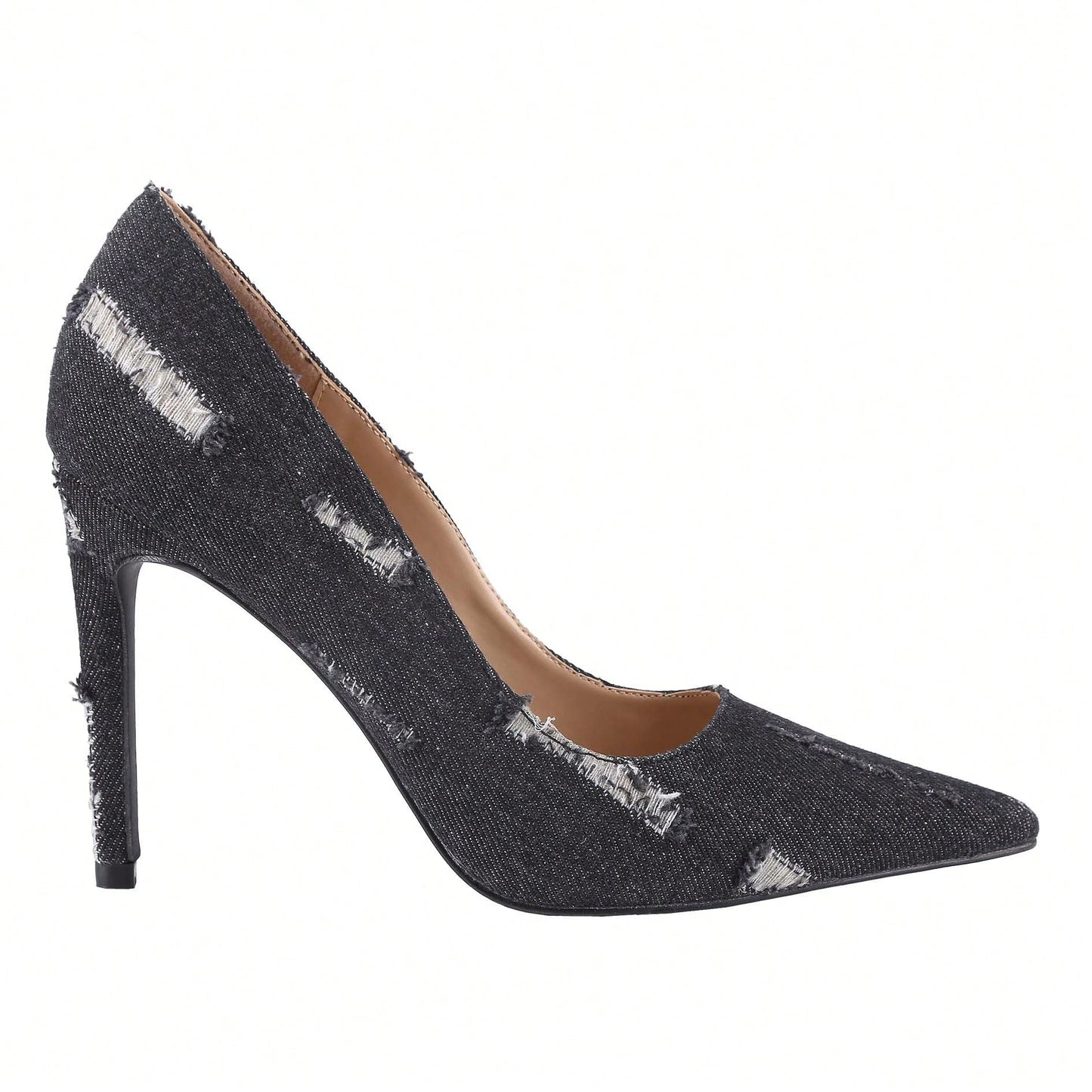 Women's Denim Stiletto Pumps Heels Pointed Toe Stiletto Dress Pump