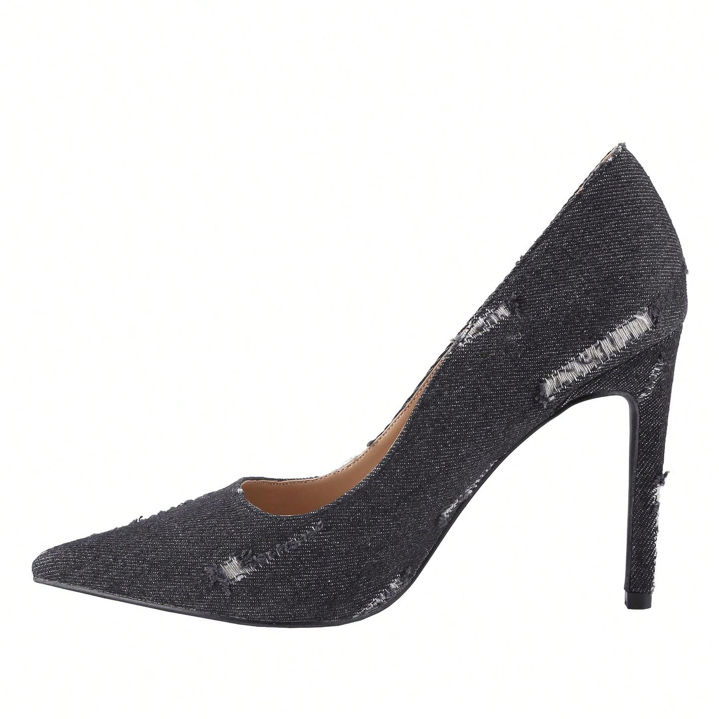 Women's Denim Stiletto Pumps Heels Pointed Toe Stiletto Dress Pump