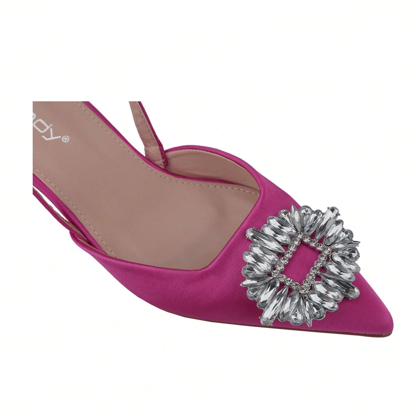 Women's Low Toe Slingback Square Buckle Heeled Sandals Stiletto Heels Slip On Party Dress Shoes