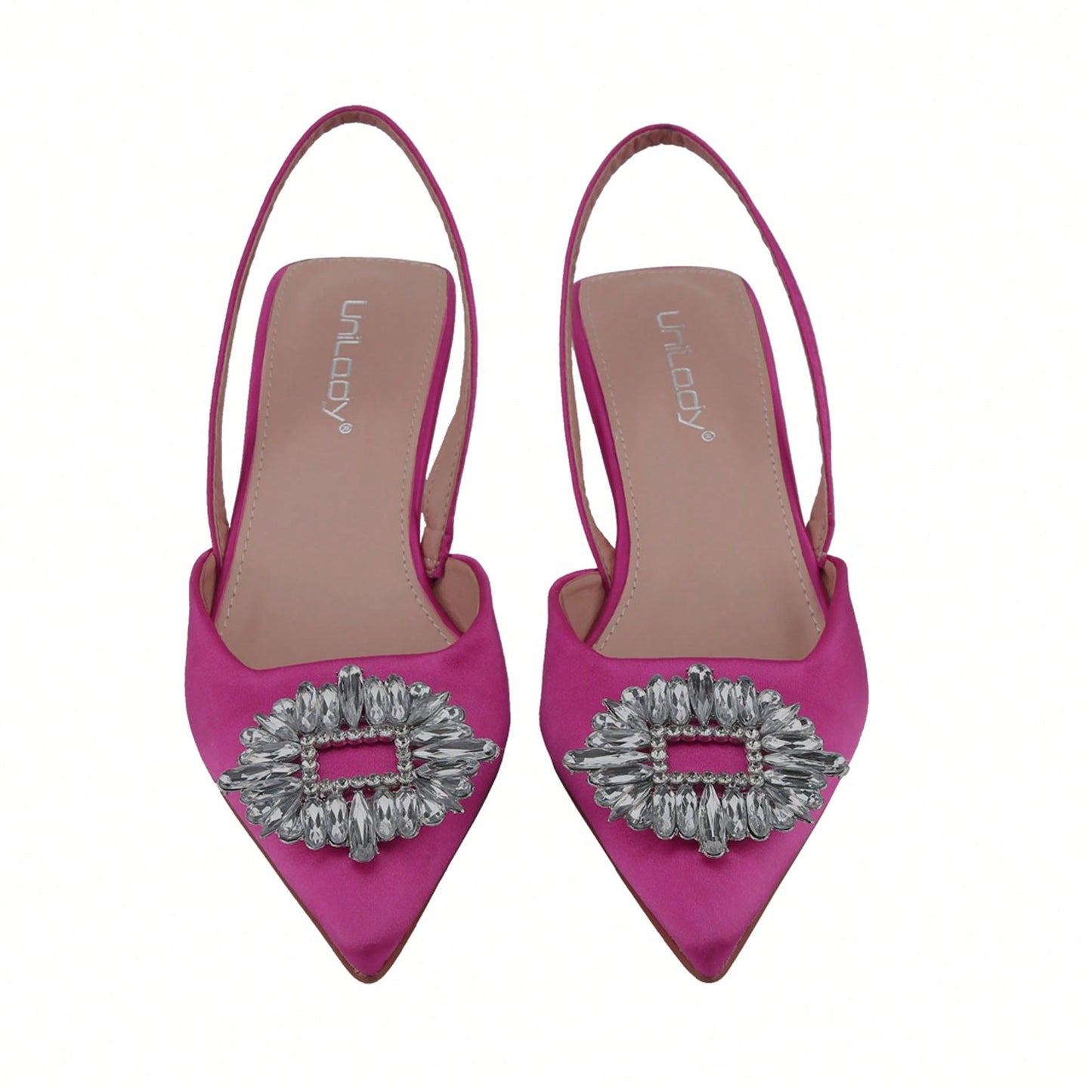 Women's Low Toe Slingback Square Buckle Heeled Sandals Stiletto Heels Slip On Party Dress Shoes