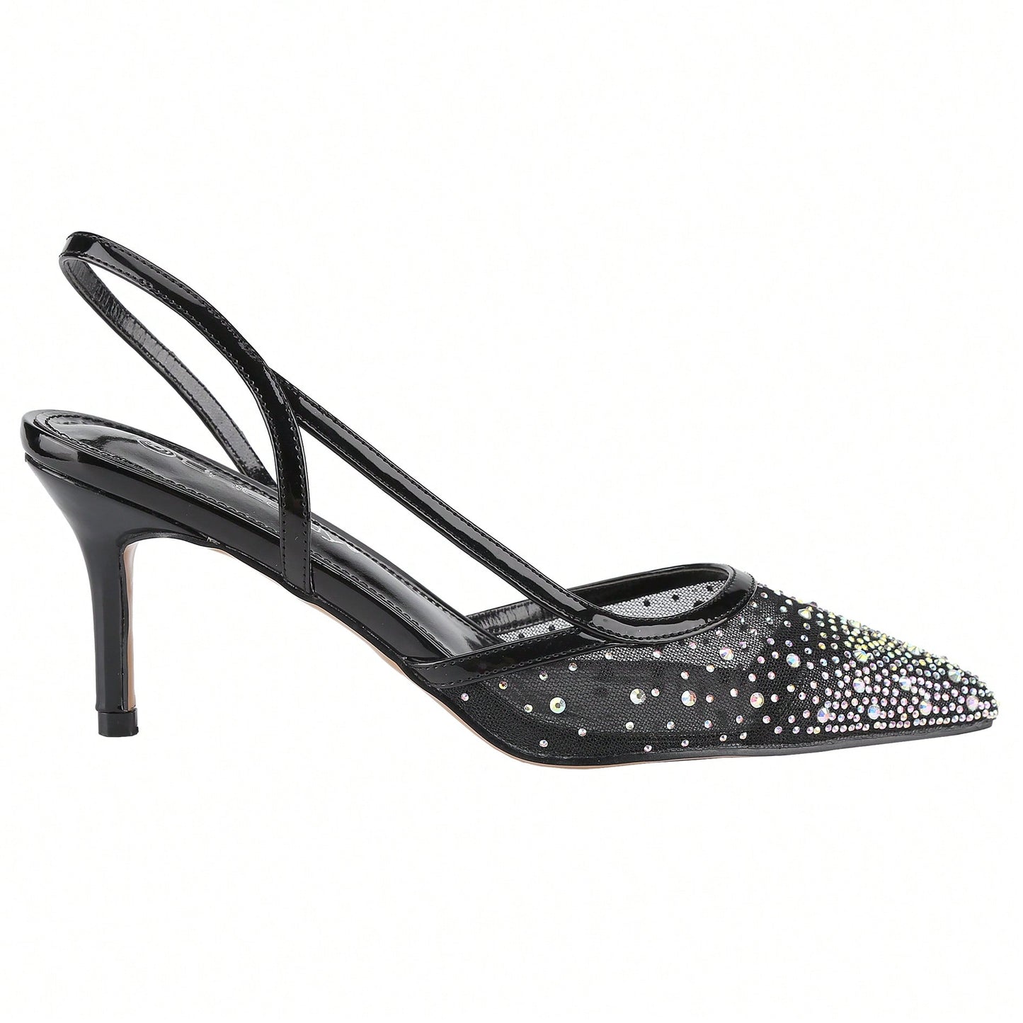 Women's Slingback Ankle Strap Pointed Toe Kitten Heel Pumps Mary Jane Slip On Mid Heel Shoes