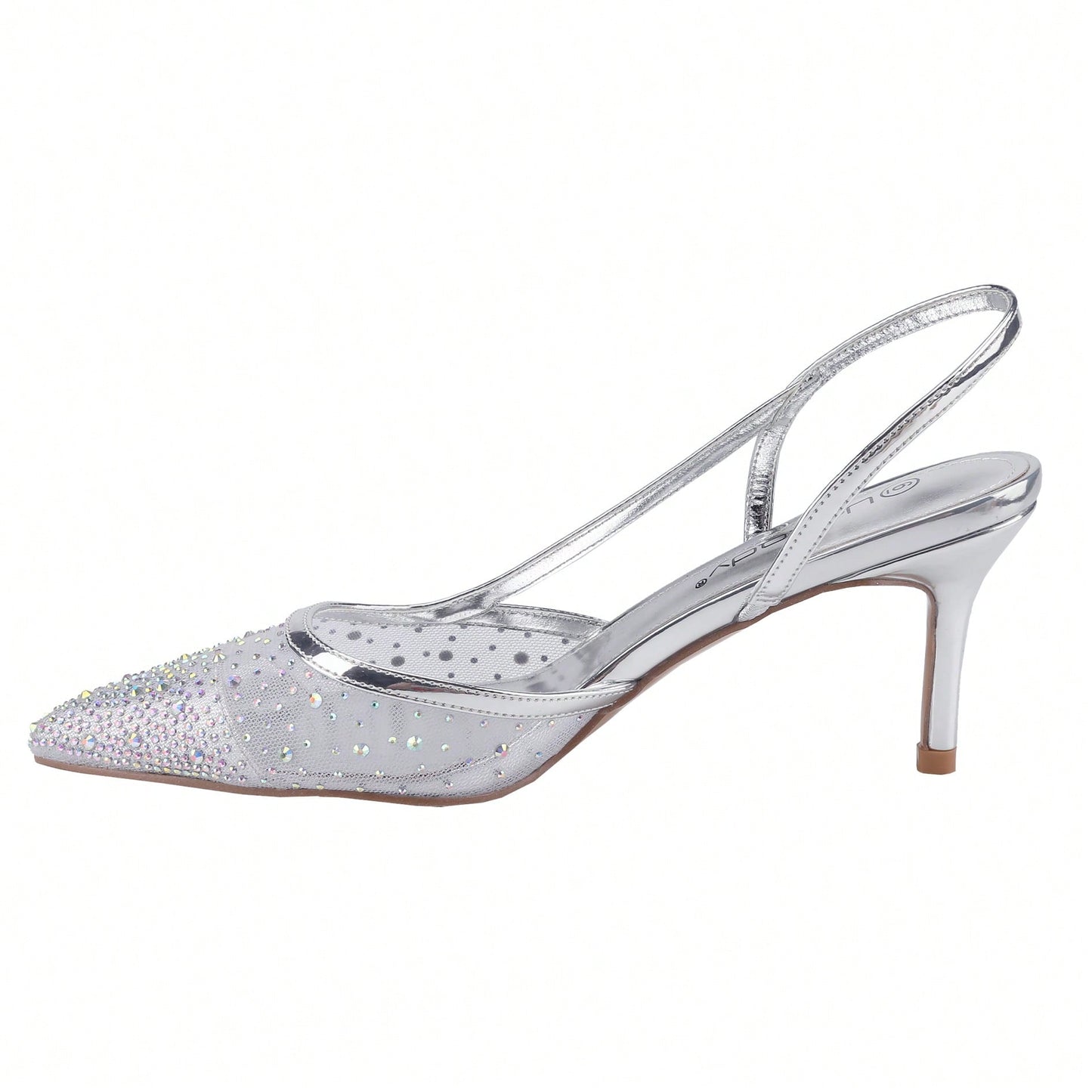 Women's Slingback Ankle Strap Pointed Toe Kitten Heel Pumps Mary Jane Slip On Mid Heel Shoes