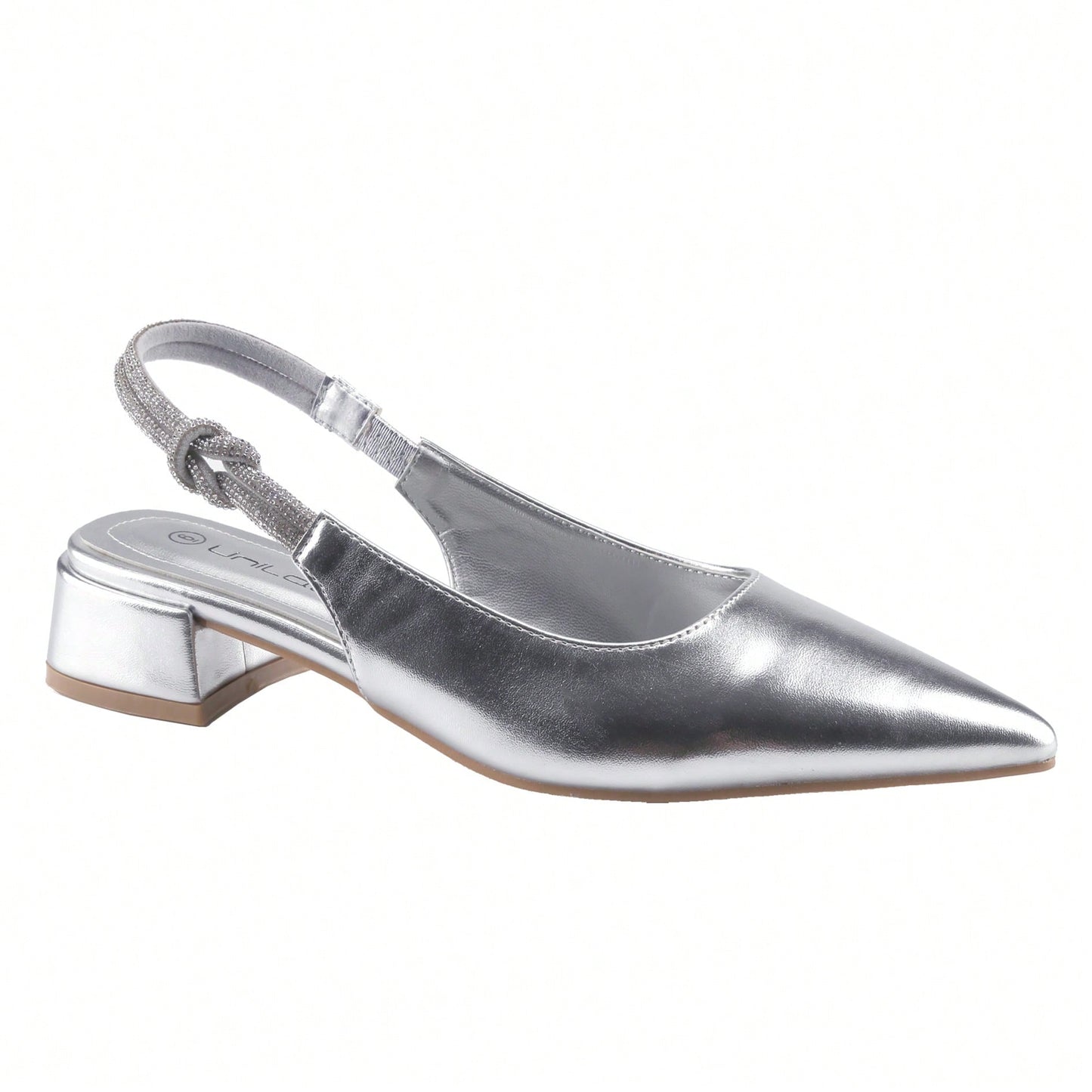 Women's Slingback Flats Double Strap Block Low Heel Sandals Two Toned Classic Dress Shoes