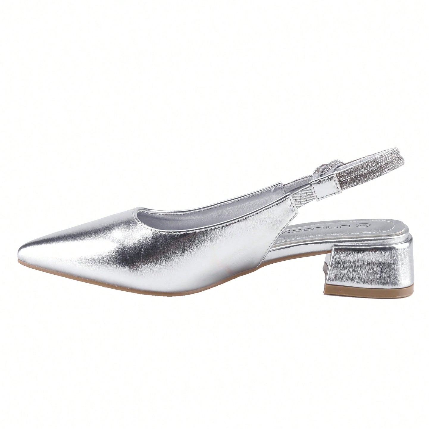 Women's Slingback Flats Double Strap Block Low Heel Sandals Two Toned Classic Dress Shoes