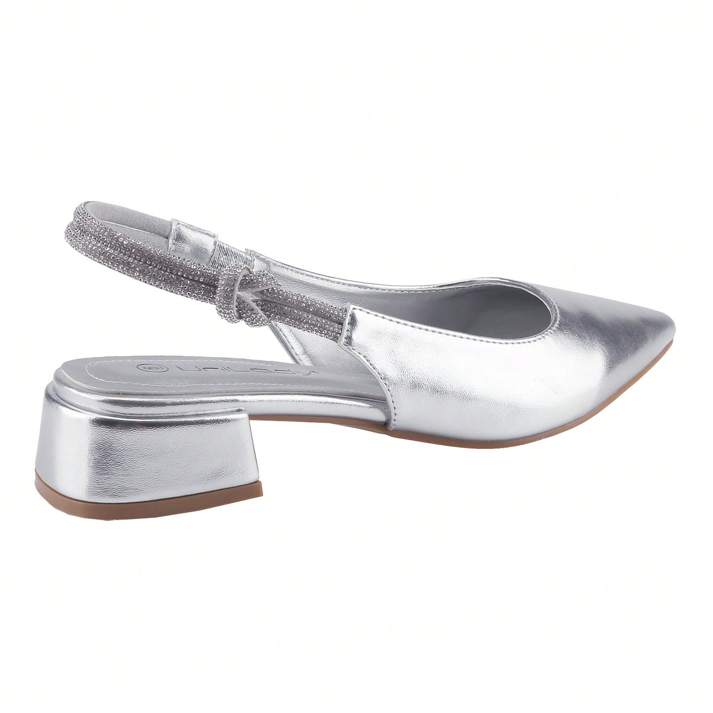Women's Slingback Flats Double Strap Block Low Heel Sandals Two Toned Classic Dress Shoes