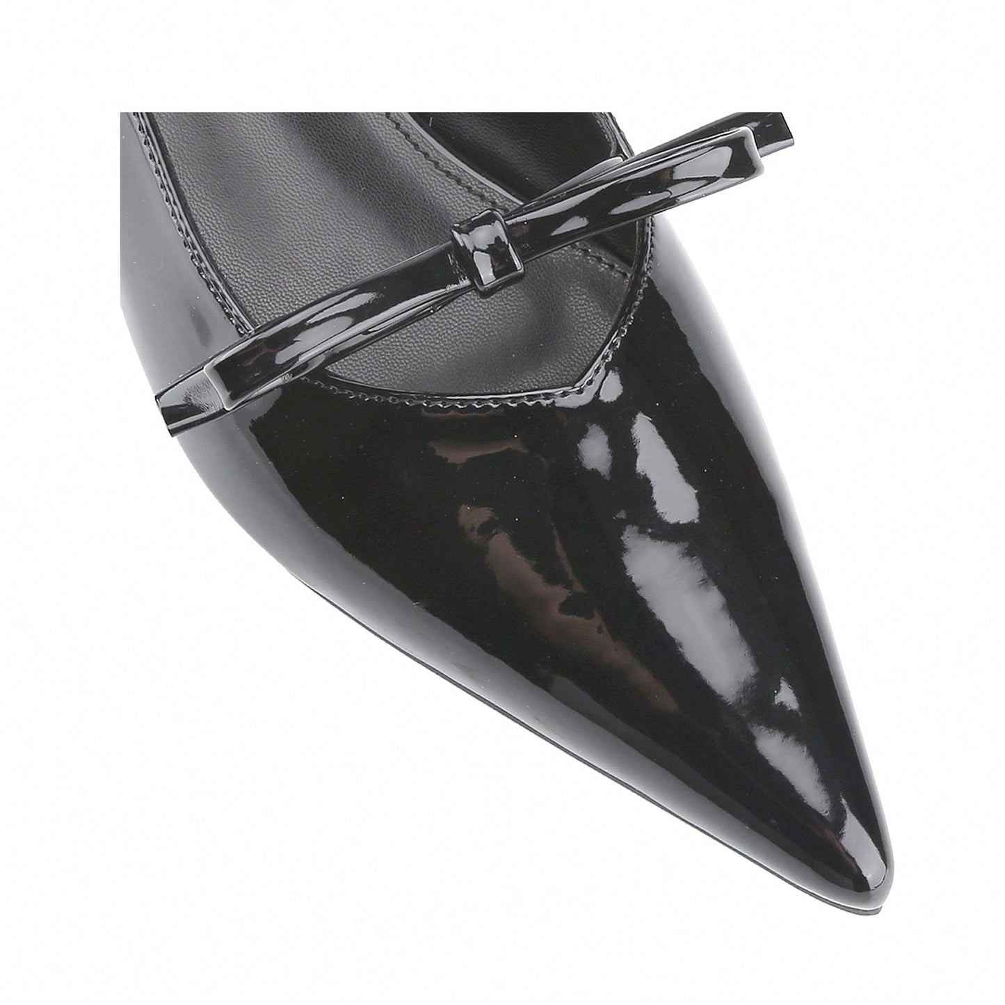 Women's Slingbacks With Bow And Buckle Closed Pointed Toe Kitten Heels Mules Slip On Wedding Dress Pumps Shoes