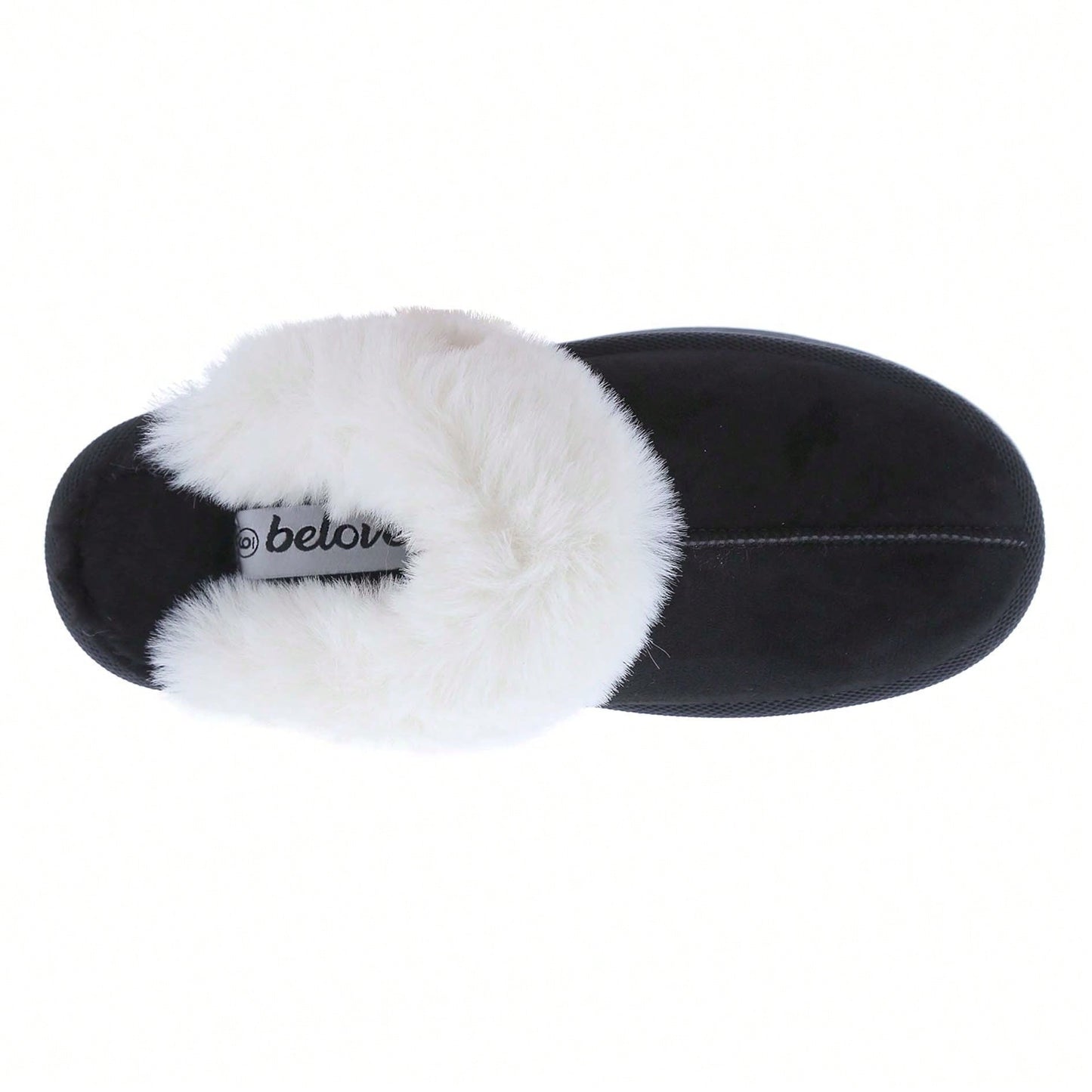 Women's Faux Fur Slip-On Platform Winter Mules Fluffy Suede Comfort Slippers