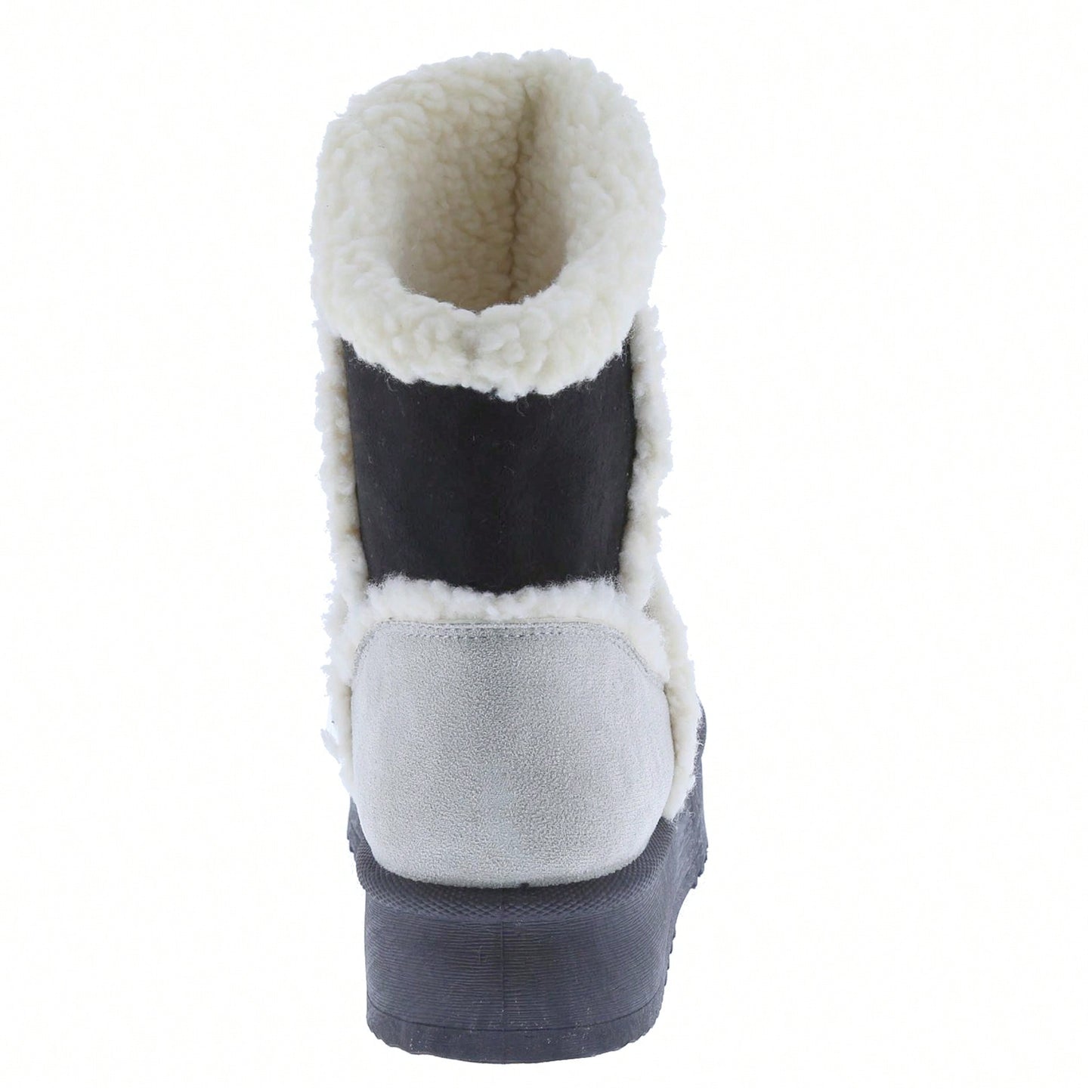 Women Warm Outdoor Snow Ankle Boots Platform Winter Boots With Faux Fur Lining Slip On Lug Sole Ankle Booties