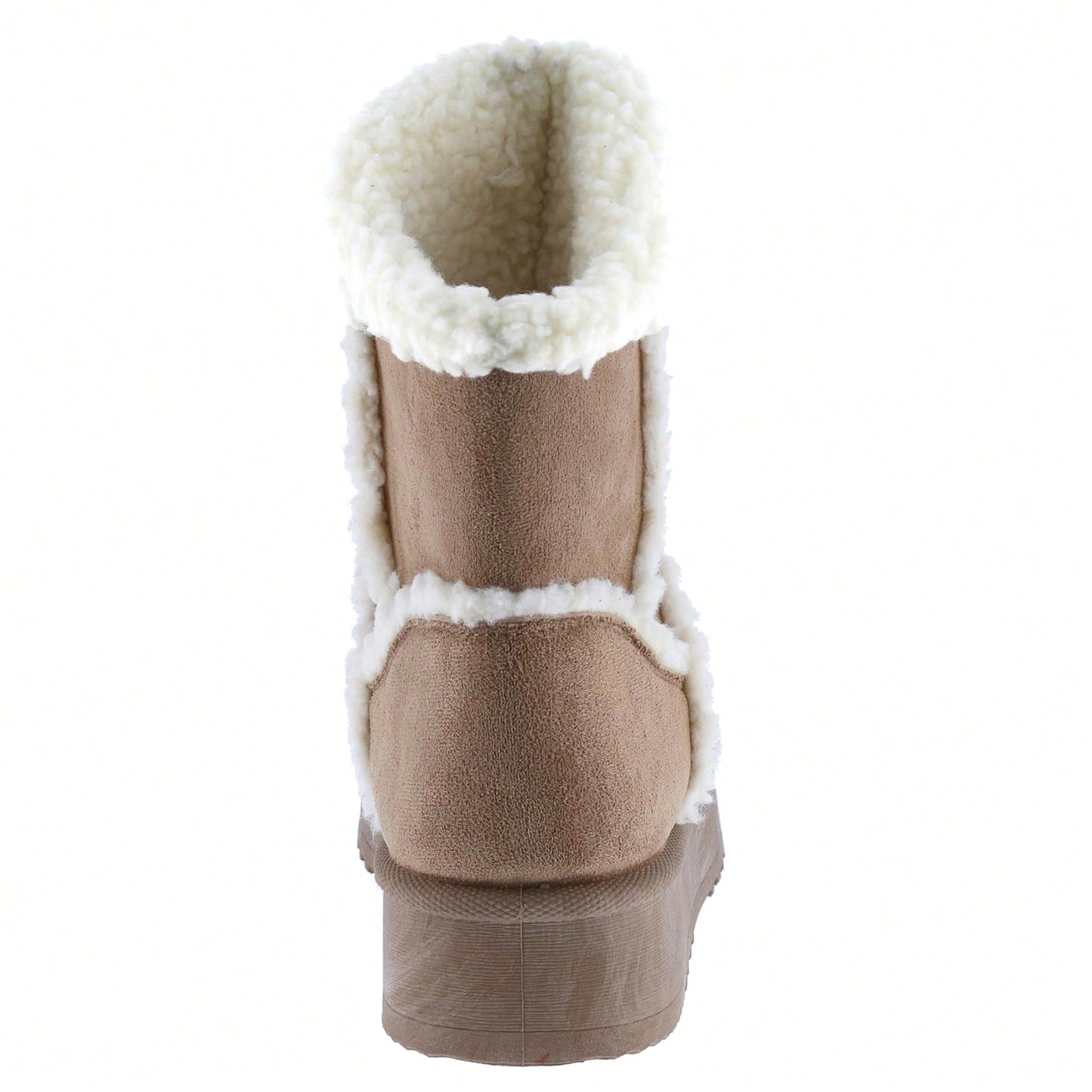 Women Warm Outdoor Snow Ankle Boots Platform Winter Boots With Faux Fur Lining Slip On Lug Sole Ankle Booties