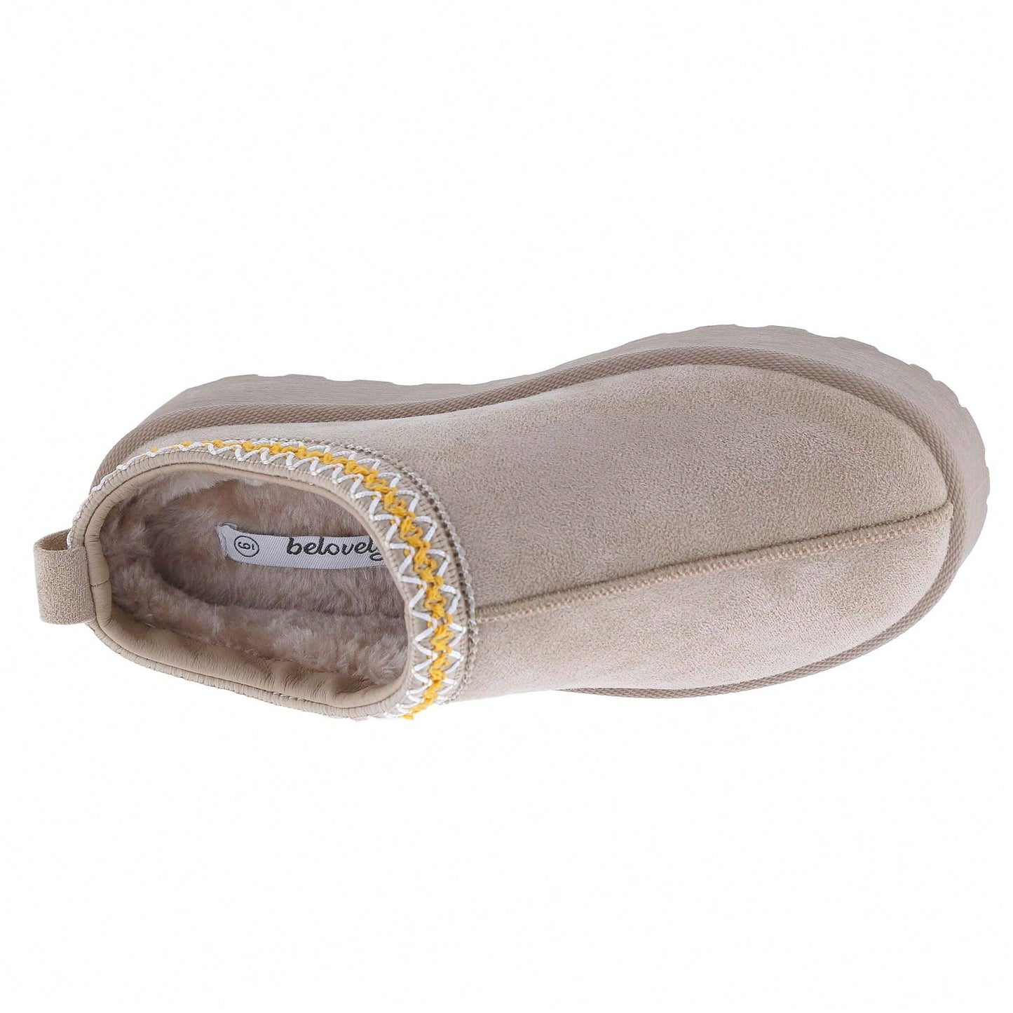 Women's Fur-Lined Slippers - Durable And Warm Outdoor Shoes With Non-Slip Comfort, Thickened Soles, And Platform Snow Boots For Winter