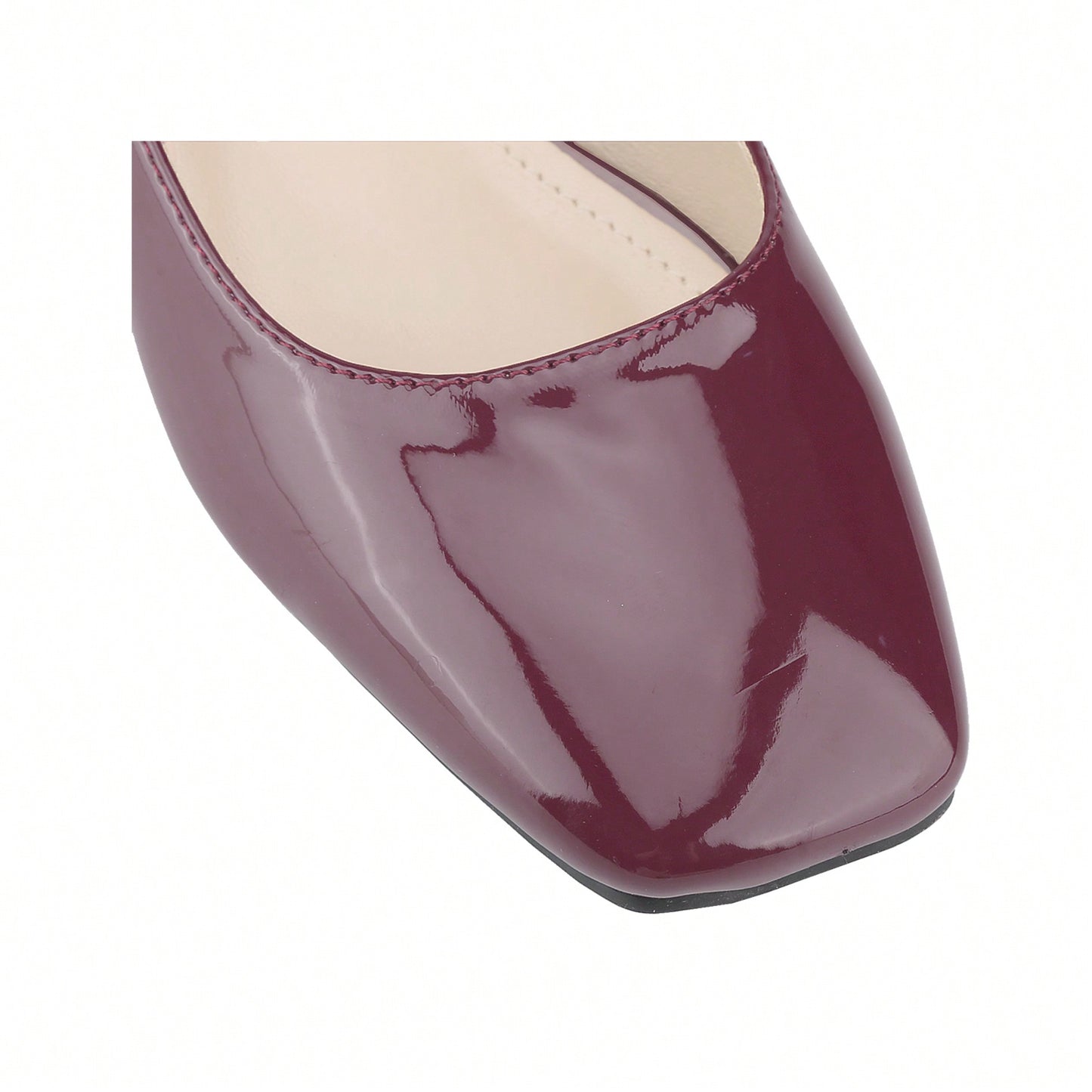 Square-Toe Low-Cut Comfortable Block Low Heel Mary Jane Shoes Single Strap