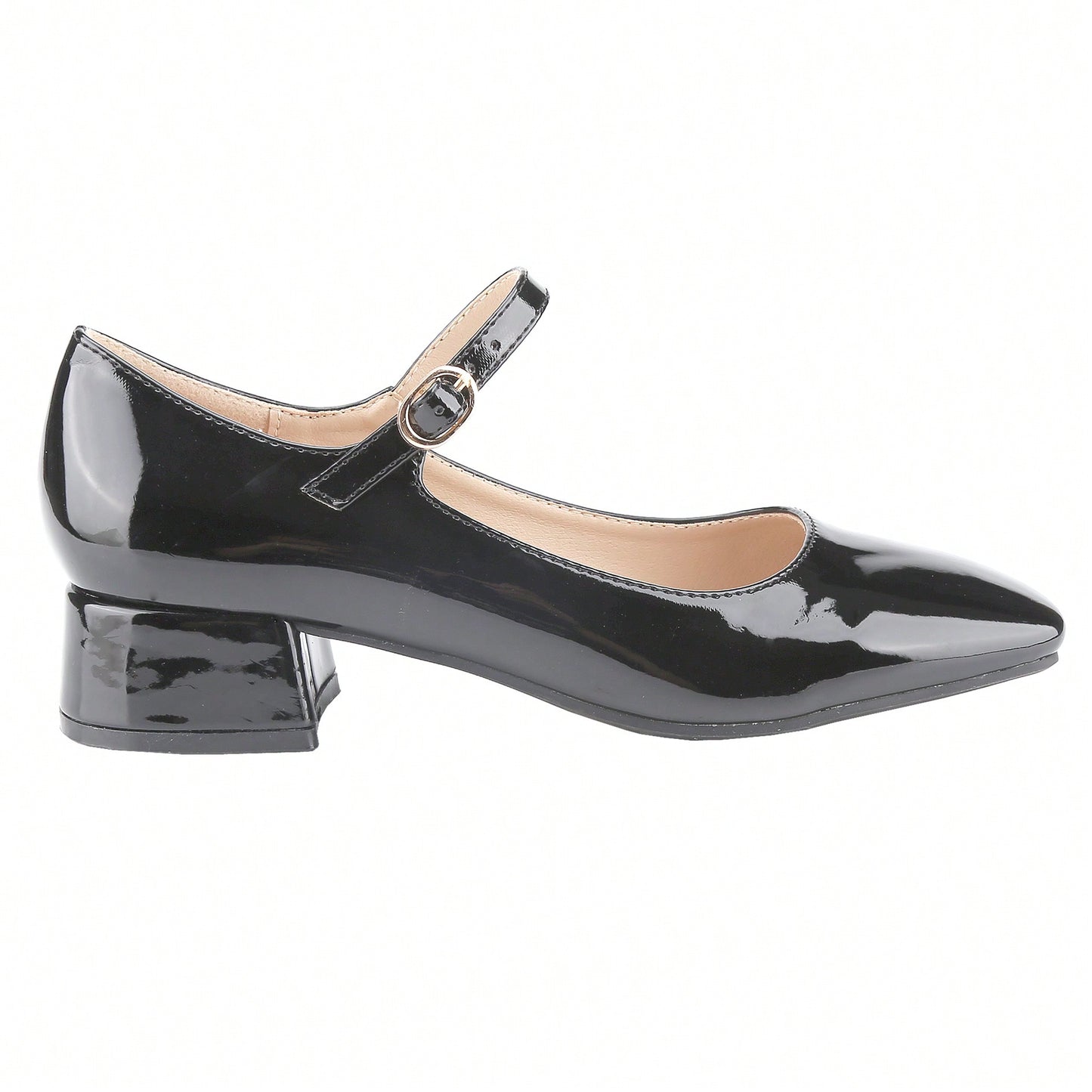 Square-Toe Low-Cut Comfortable Block Low Heel Mary Jane Shoes Single Strap