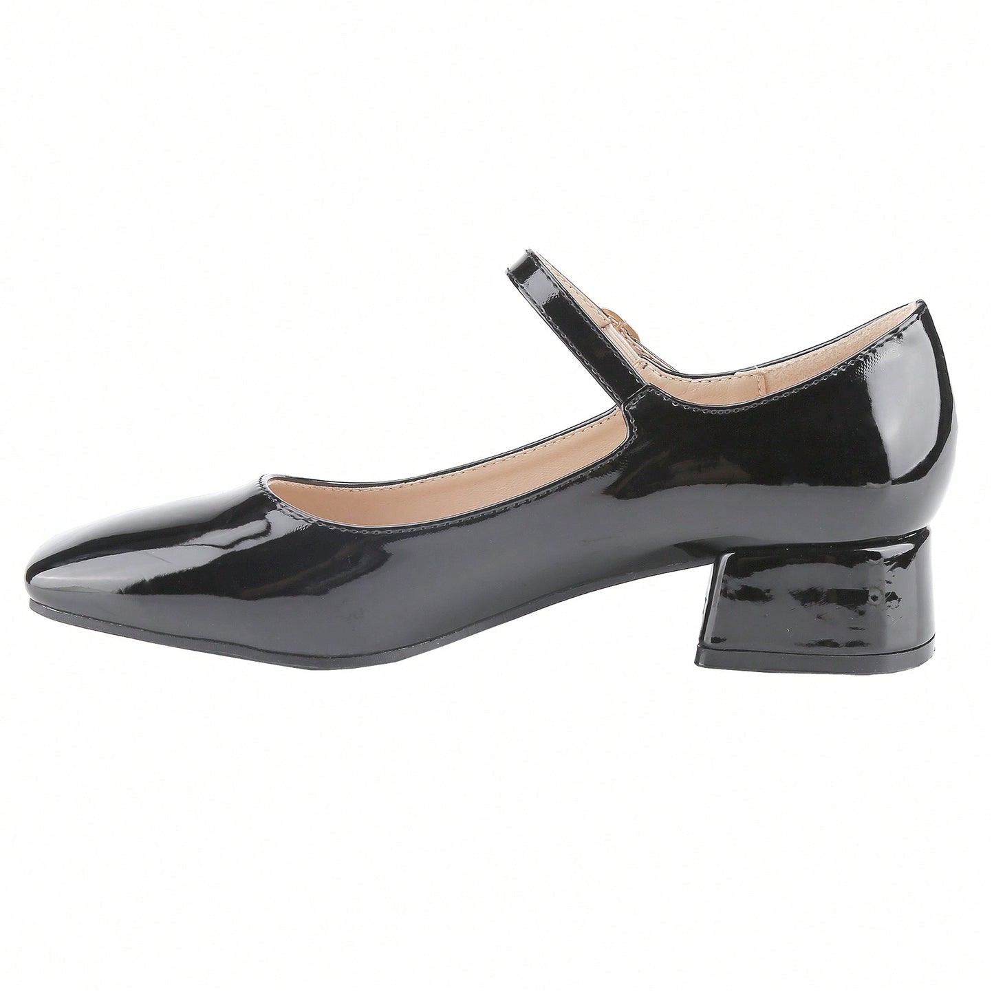 Square-Toe Low-Cut Comfortable Block Low Heel Mary Jane Shoes Single Strap