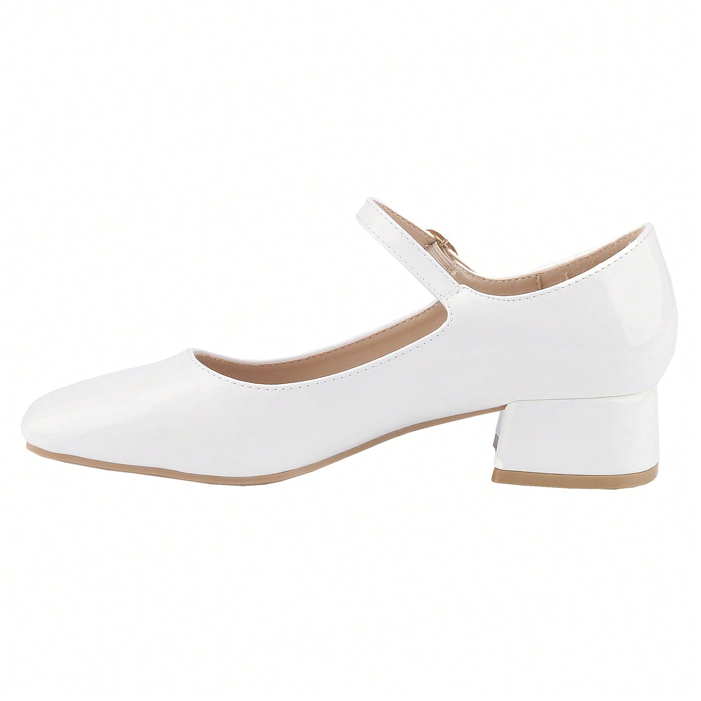 Square-Toe Low-Cut Comfortable Block Low Heel Mary Jane Shoes Single Strap