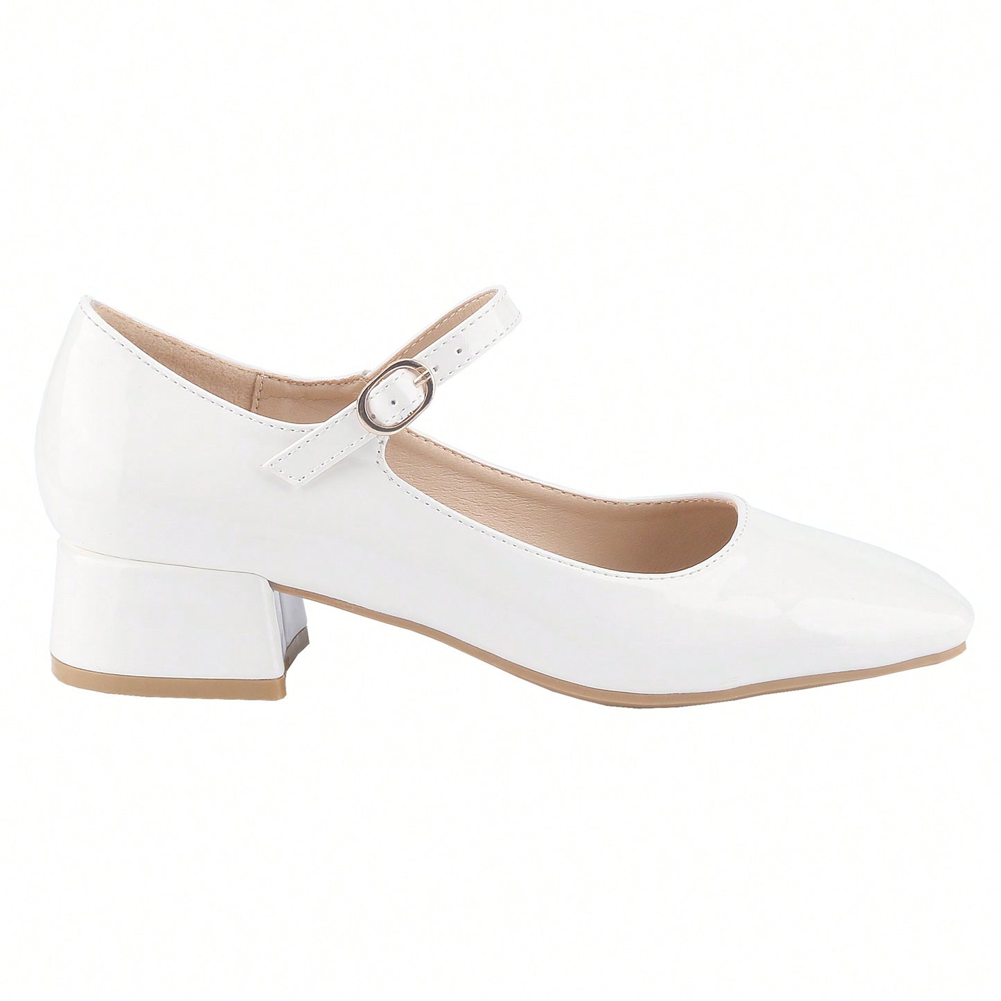 Square-Toe Low-Cut Comfortable Block Low Heel Mary Jane Shoes Single Strap