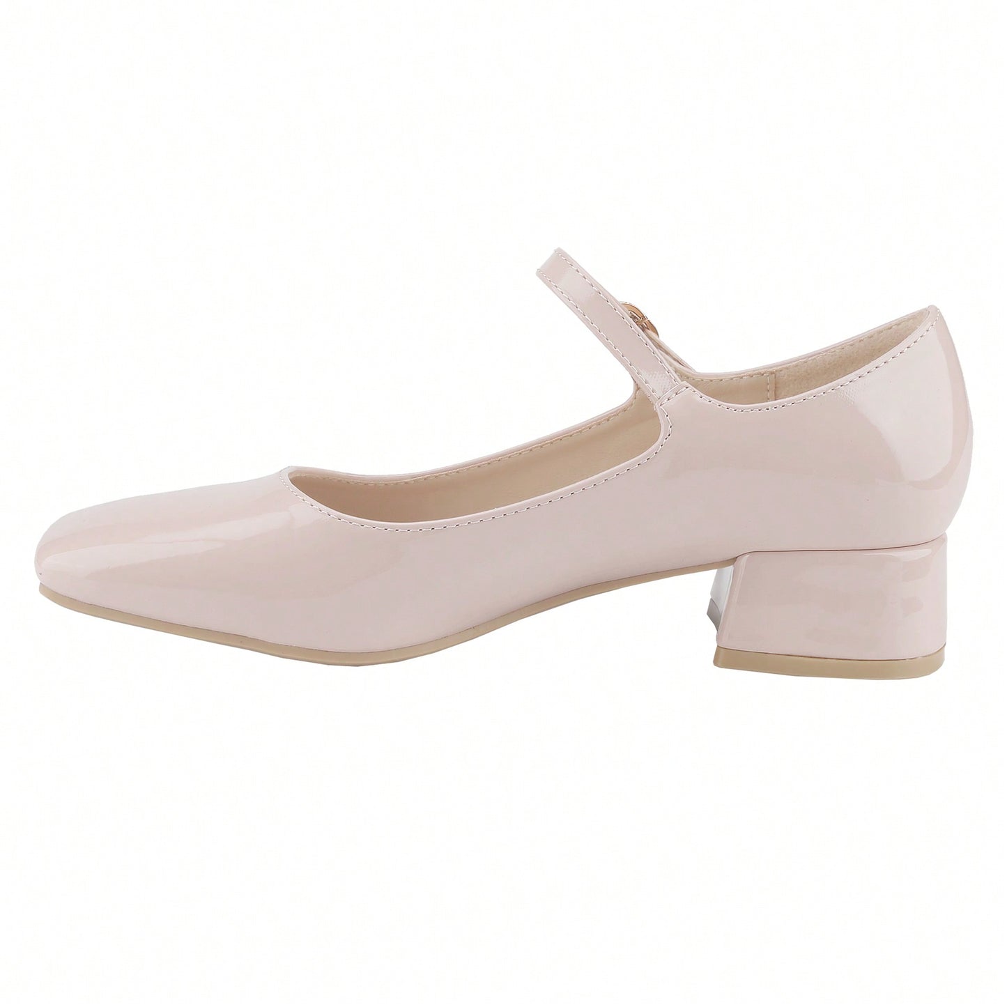 Square-Toe Low-Cut Comfortable Block Low Heel Mary Jane Shoes Single Strap