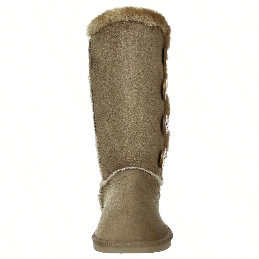 Women's Snow Boots Fleece Lined Solid Color Mid-Calf Flat Snow Boots Fur Lined Winter Boots
