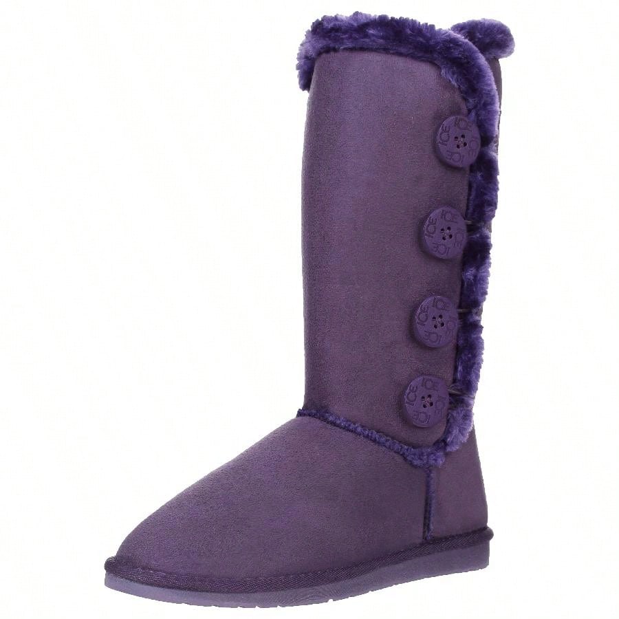 Women's Snow Boots Fleece Lined Solid Color Mid-Calf Flat Snow Boots Fur Lined Winter Boots