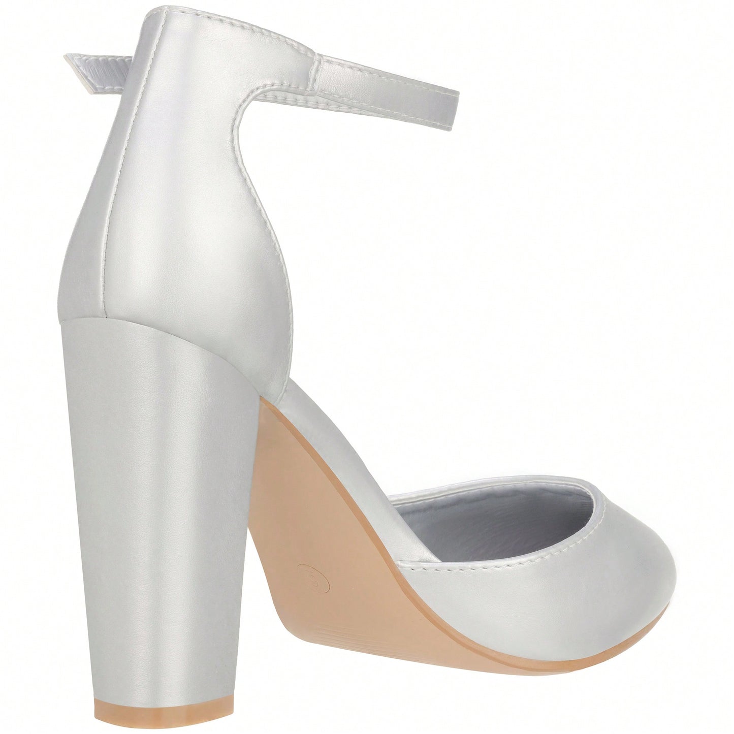 Women Point Toe Chunky Heeled Pumps Ankle Strap Pumps High Heel Ankle Strap Pump