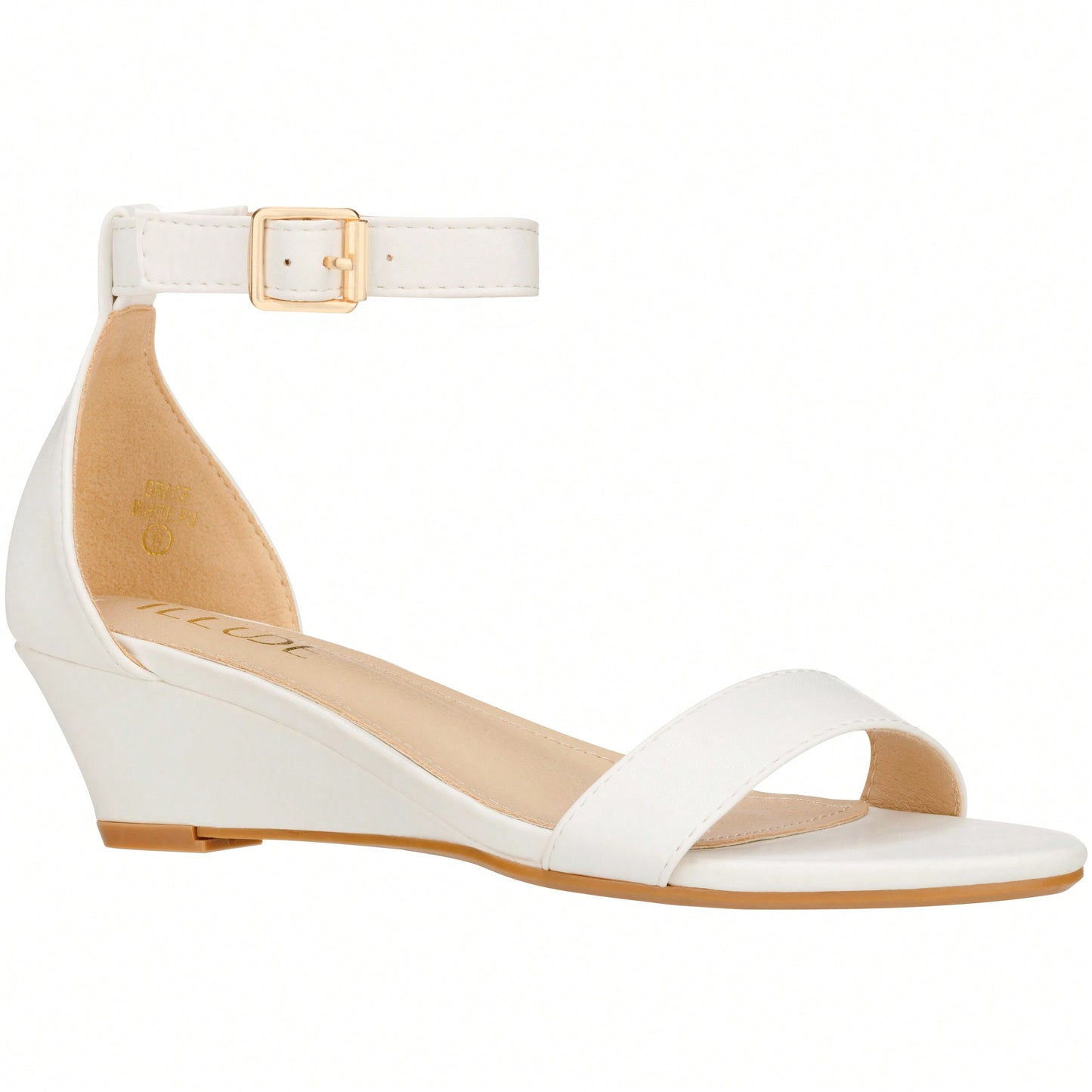 Women's Adjustable Ankle Strap Open Toe Low Wedge Sandal Comfortable Platform Heeled Sandals Suede
