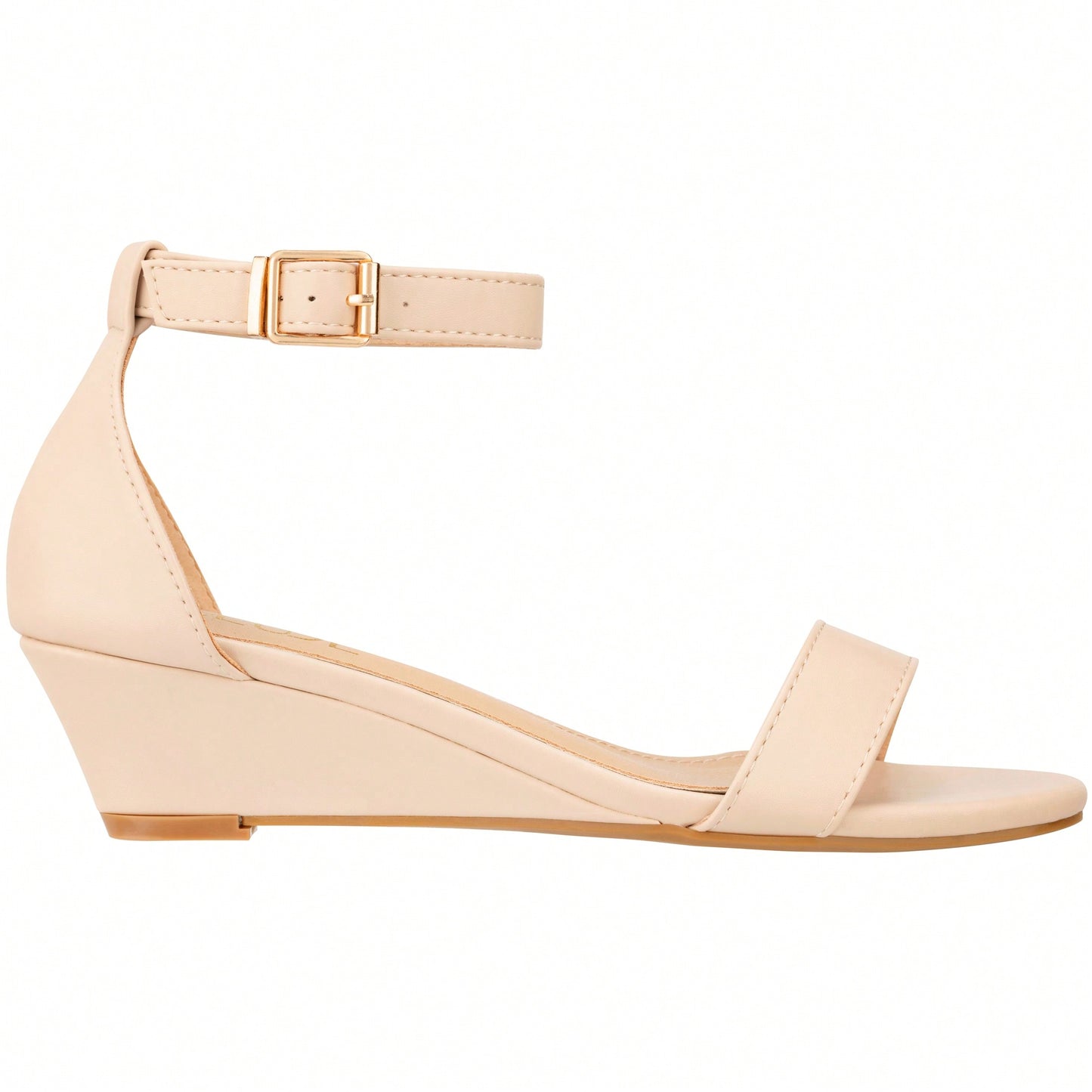 Women's Adjustable Ankle Strap Open Toe Low Wedge Sandal Comfortable Platform Heeled Sandals Suede