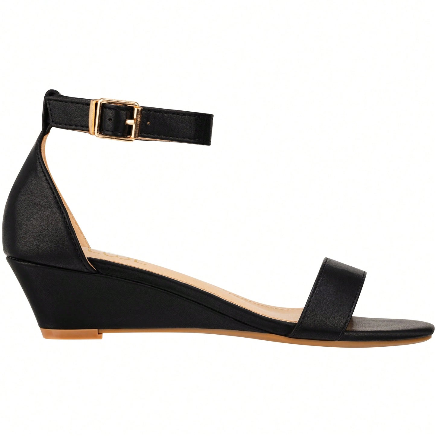 Women's Adjustable Ankle Strap Open Toe Low Wedge Sandal Comfortable Platform Heeled Sandals Suede