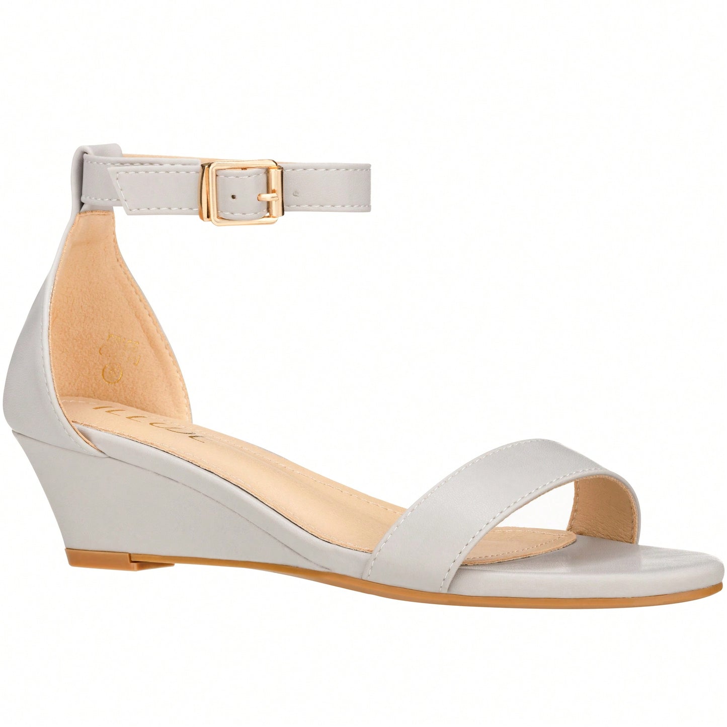 Women's Adjustable Ankle Strap Open Toe Low Wedge Sandal Comfortable Platform Heeled Sandals Suede