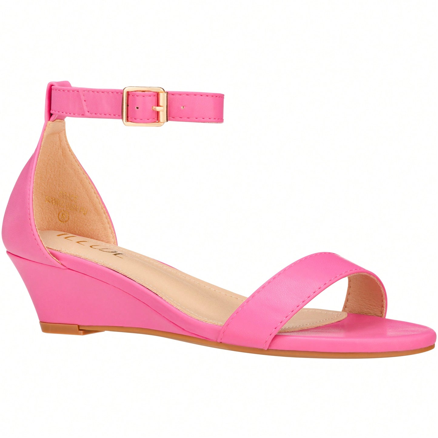 Women's Adjustable Ankle Strap Open Toe Low Wedge Sandal Comfortable Platform Heeled Sandals