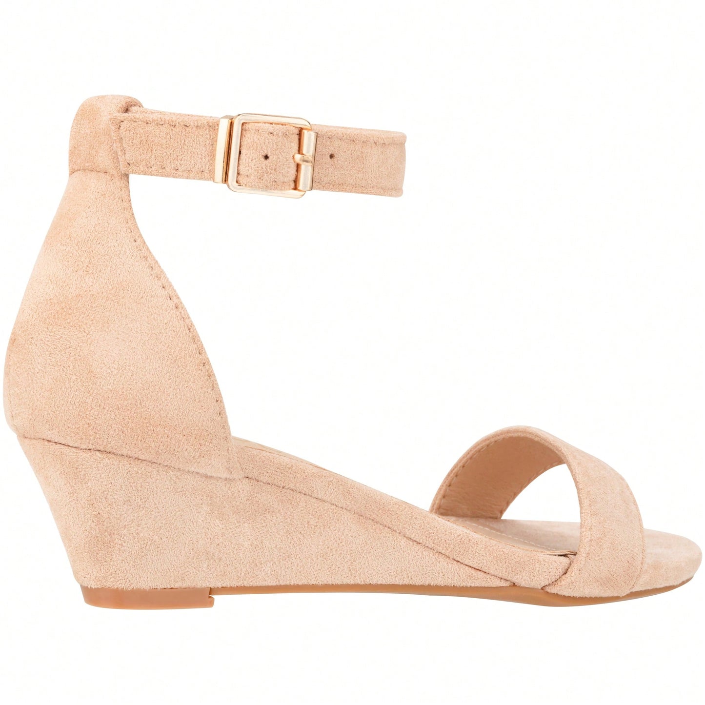 Women's Adjustable Ankle Strap Open Toe Low Wedge Sandal Comfortable Platform Heeled Sandals