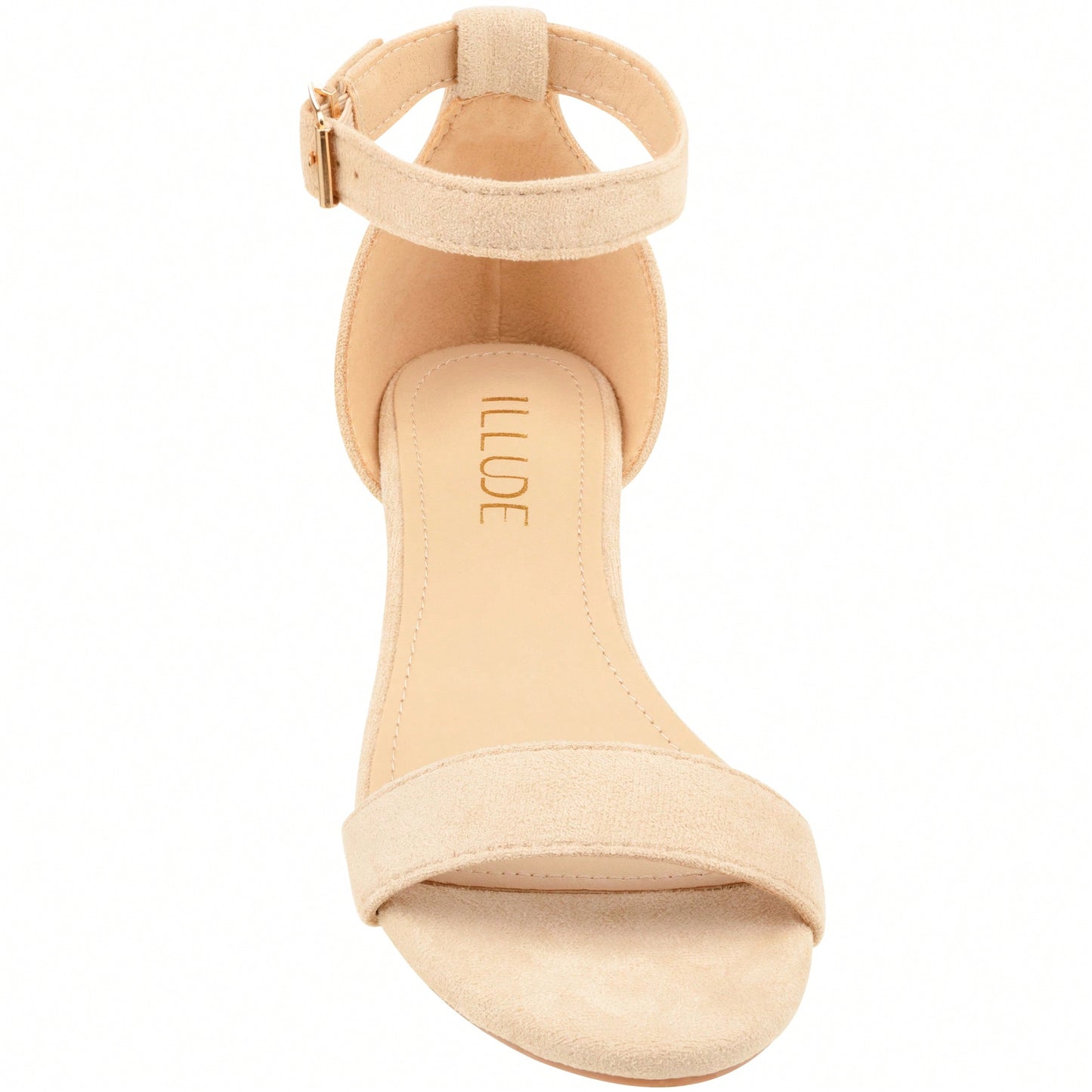Women's Adjustable Ankle Strap Open Toe Low Wedge Sandal Comfortable Platform Heeled Sandals Suede