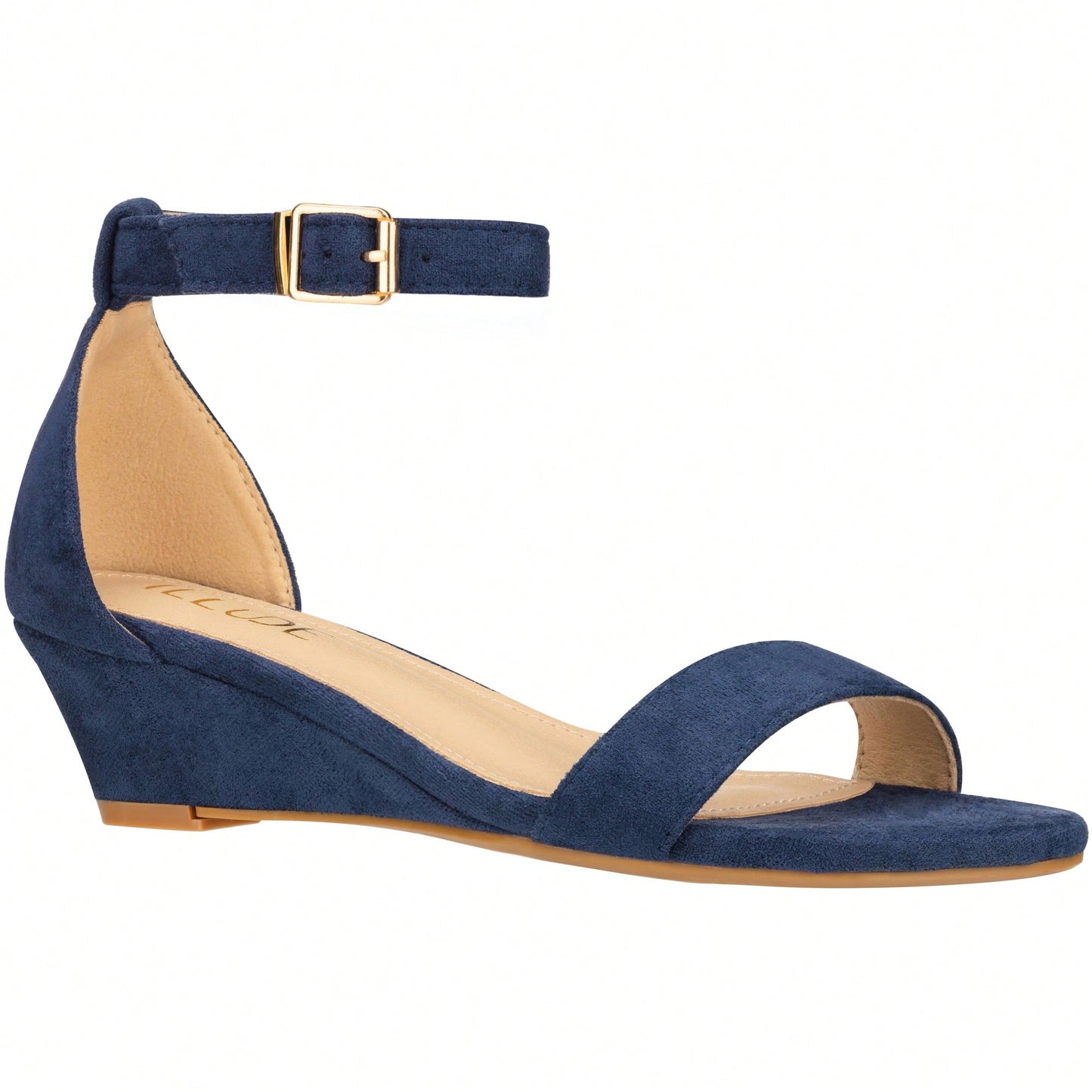 Women's Adjustable Ankle Strap Open Toe Low Wedge Sandal Comfortable Platform Heeled Sandals