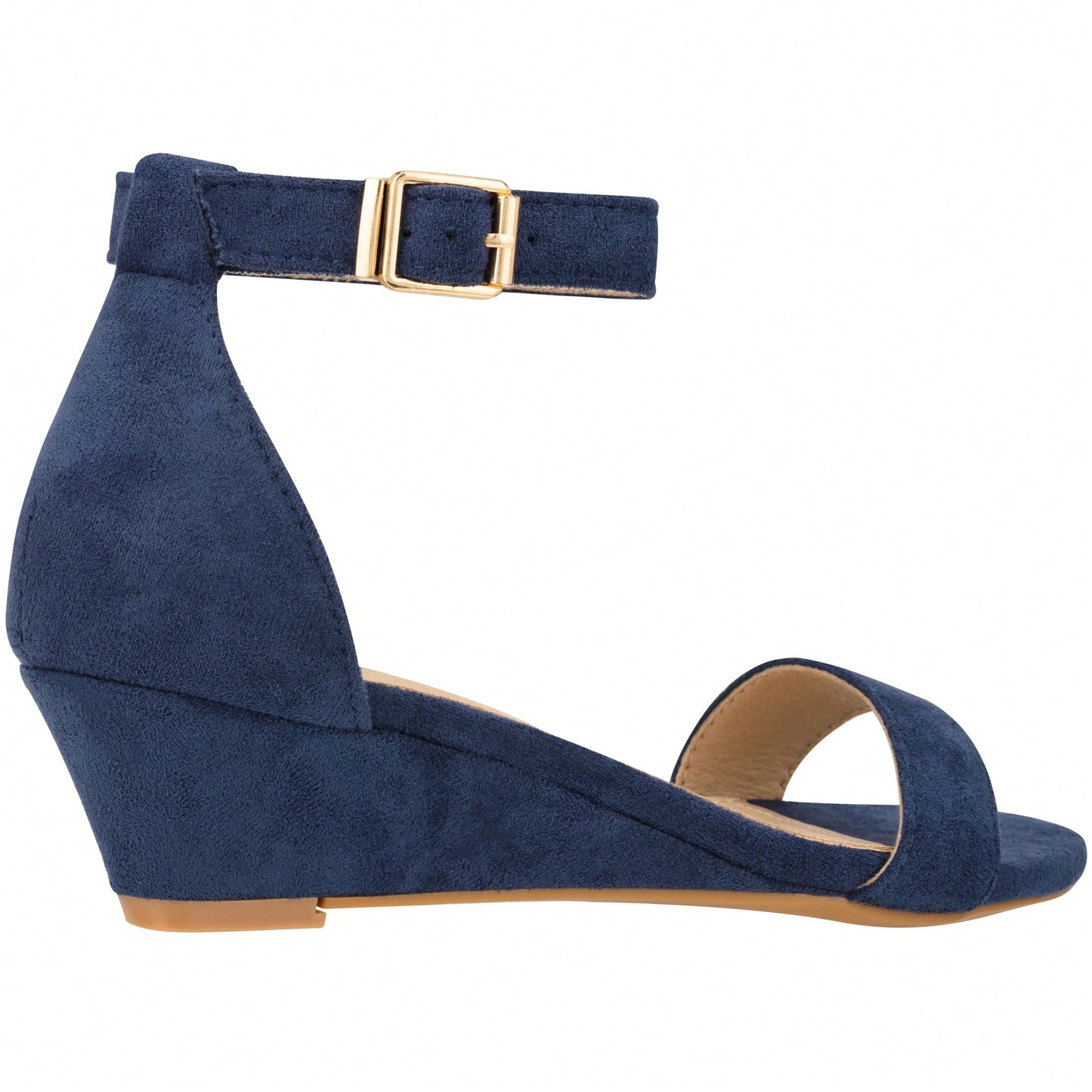 Women's Adjustable Ankle Strap Open Toe Low Wedge Sandal Comfortable Platform Heeled Sandals