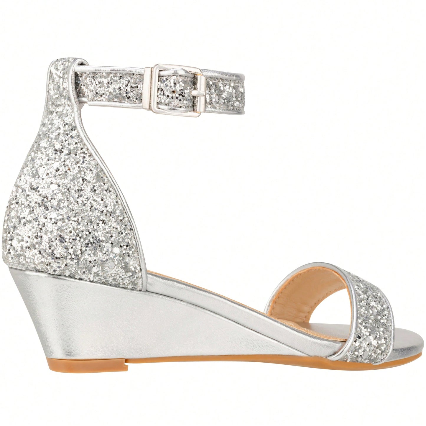 Women's Adjustable Ankle Strap Open Toe Low Wedge Sandal Comfortable Platform Heeled Sandals