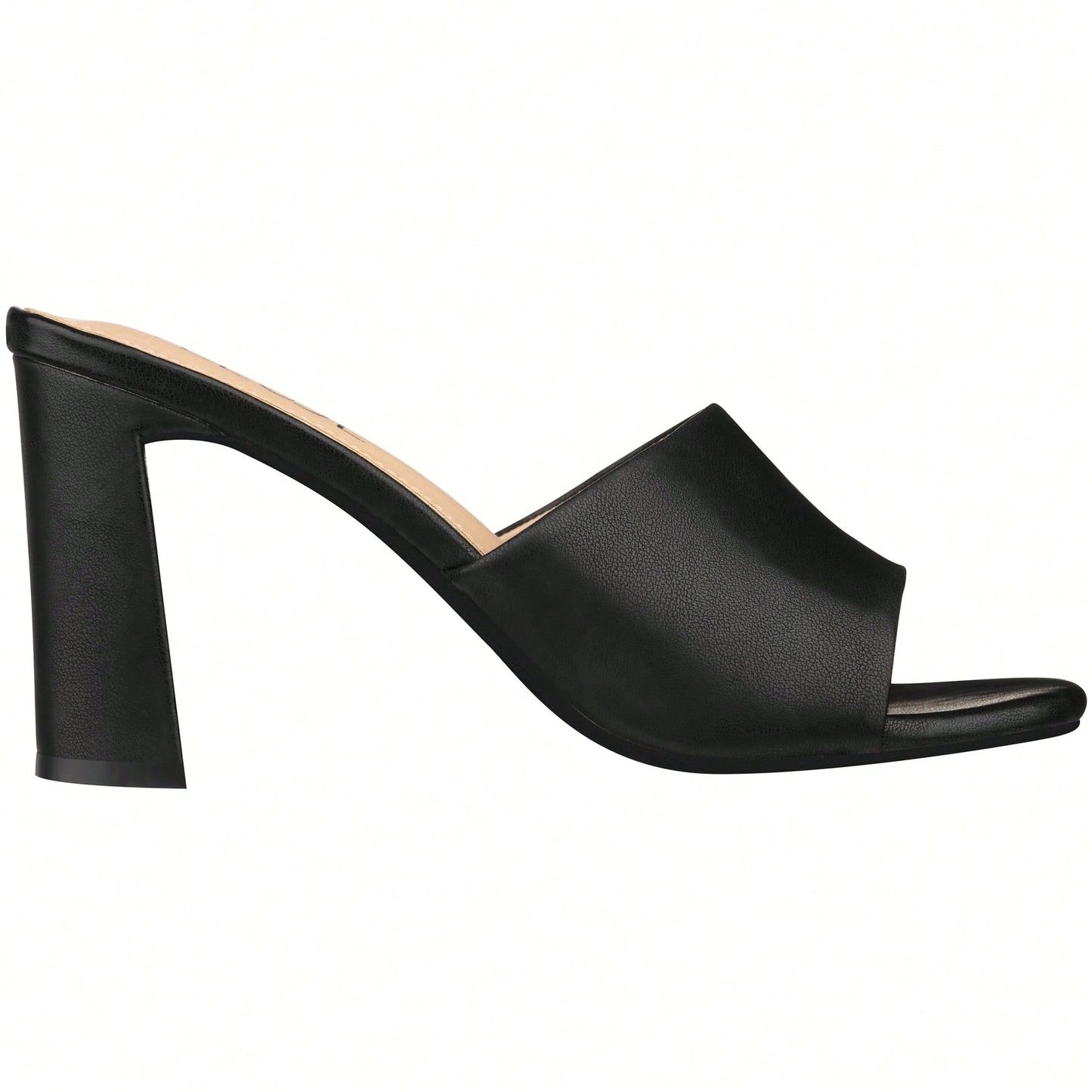 Women's Chunky Heeled Mule Sandals Low Heel Sandals Single Strap Square Toe Chunky Heeled Sandal Suede
