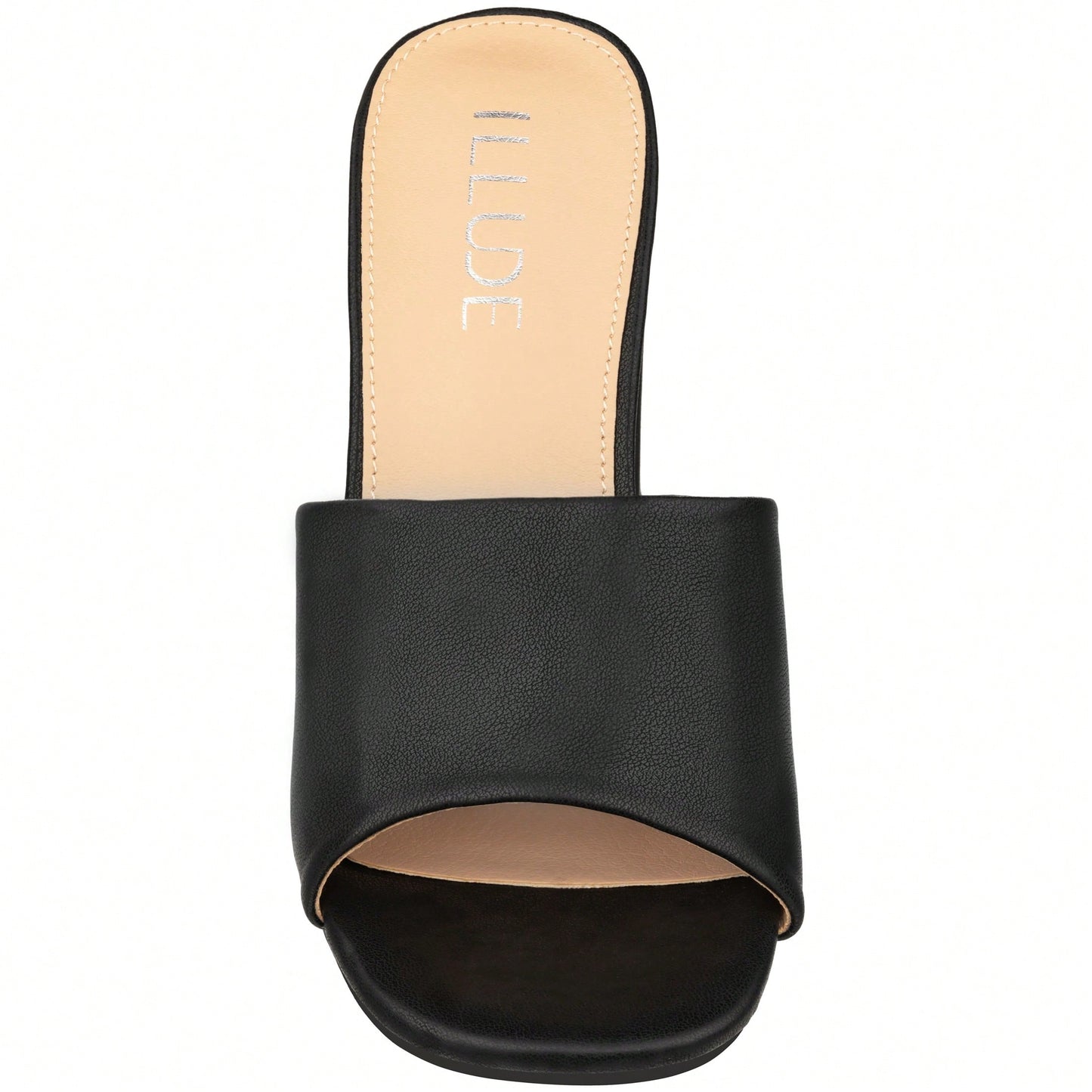 Women's Chunky Heeled Mule Sandals Low Heel Sandals Single Strap Square Toe Chunky Heeled Sandal Suede