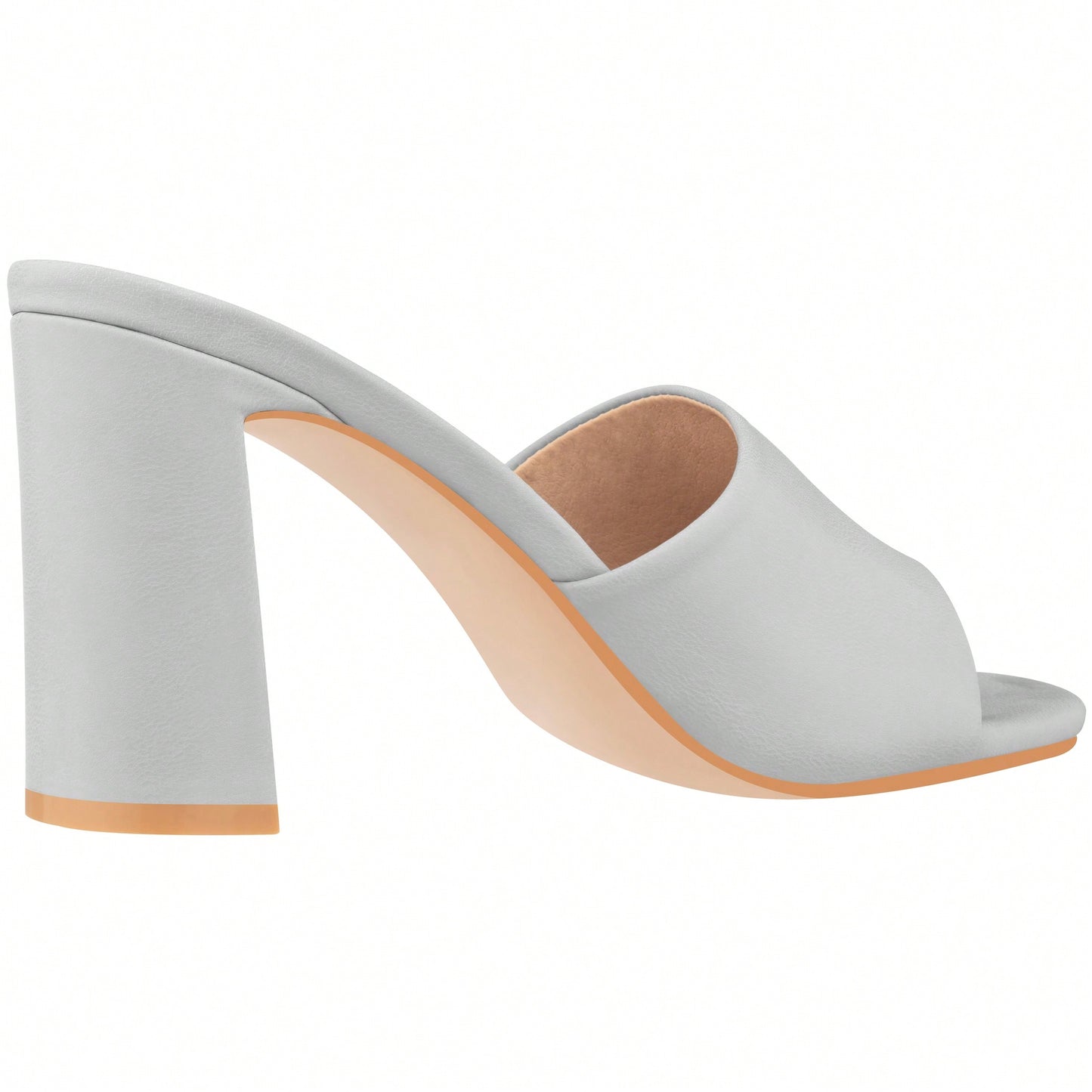 Women's Chunky Heeled Mule Sandals Low Heel Sandals Single Strap Square Toe Chunky Heeled Sandal Suede