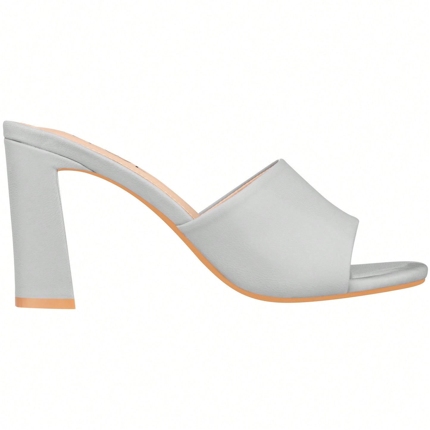 Women's Chunky Heeled Mule Sandals Low Heel Sandals Single Strap Square Toe Chunky Heeled Sandal Suede