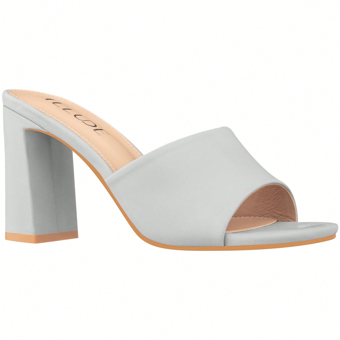 Women's Chunky Heeled Mule Sandals Low Heel Sandals Single Strap Square Toe Chunky Heeled Sandal Suede