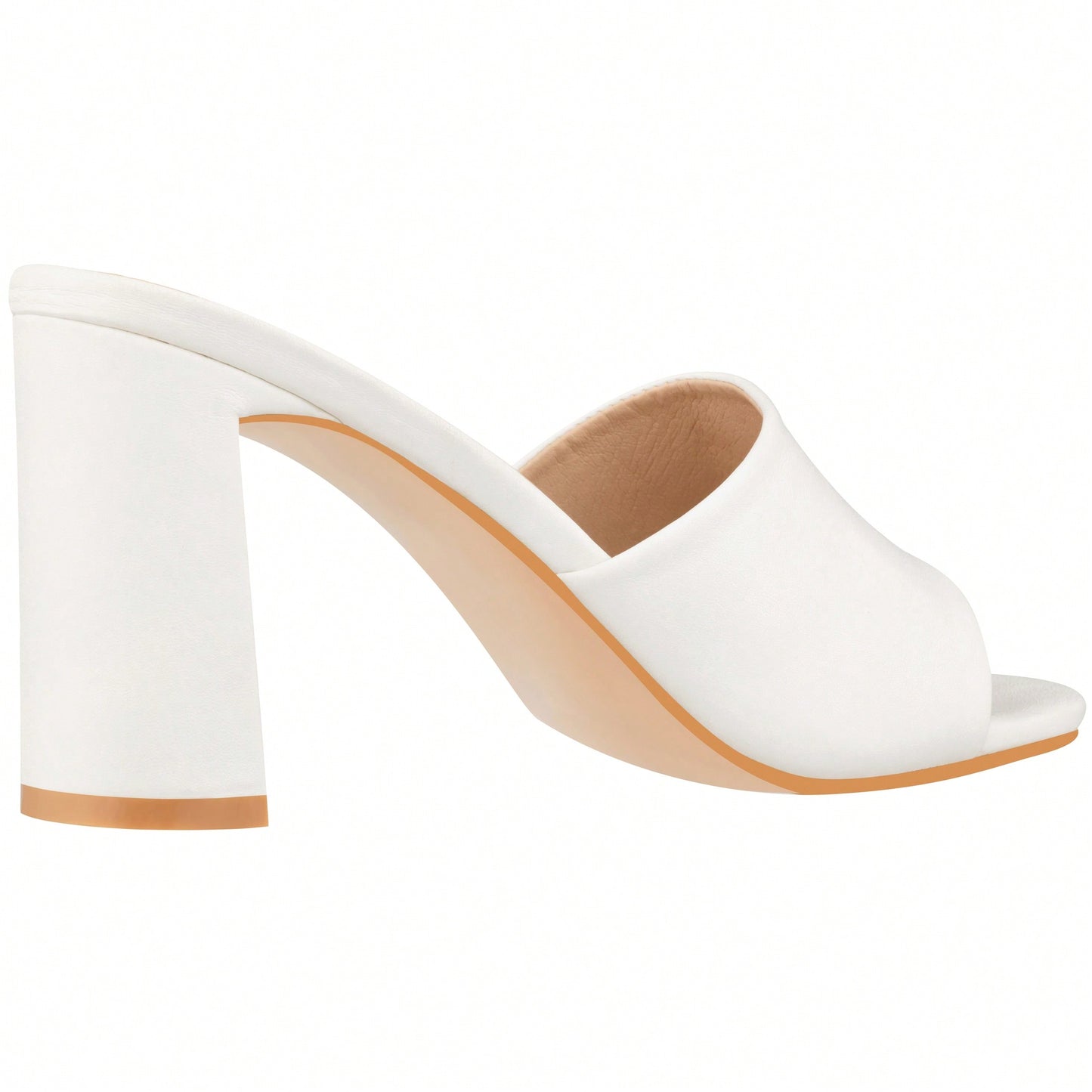 Women's Chunky Heeled Mule Sandals Low Heel Sandals Single Strap Square Toe Chunky Heeled Sandal Suede