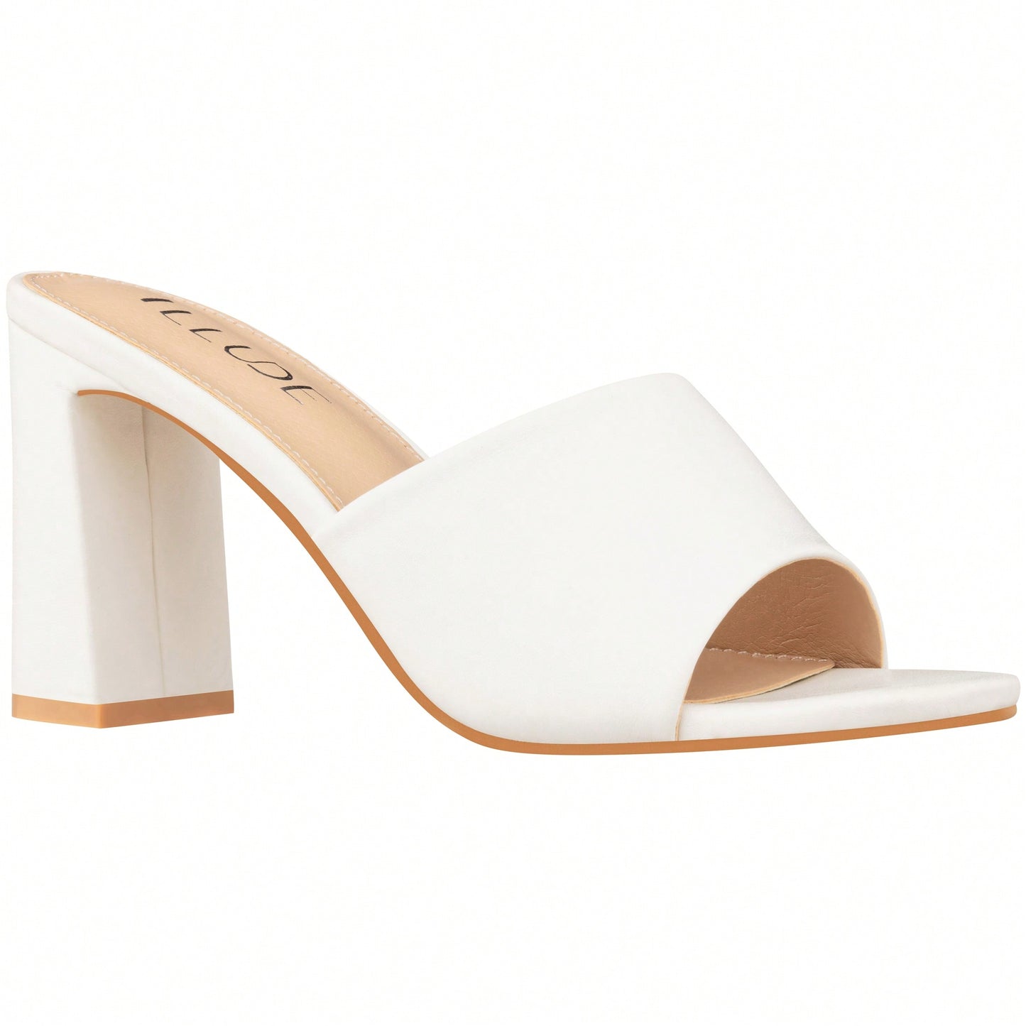 Women's Chunky Heeled Mule Sandals Low Heel Sandals Single Strap Square Toe Chunky Heeled Sandal Suede